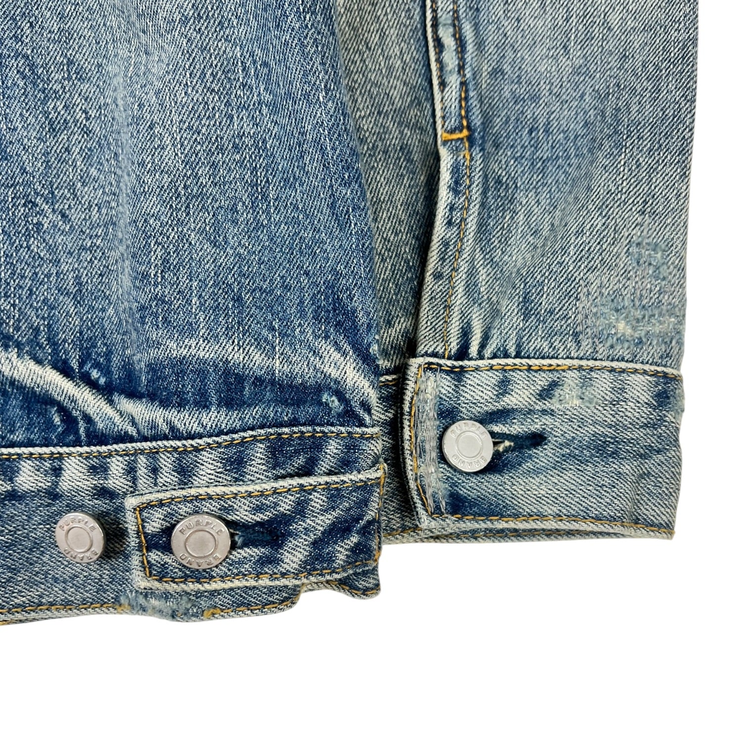 Purple Brand Logo Embossed Denim Jacket