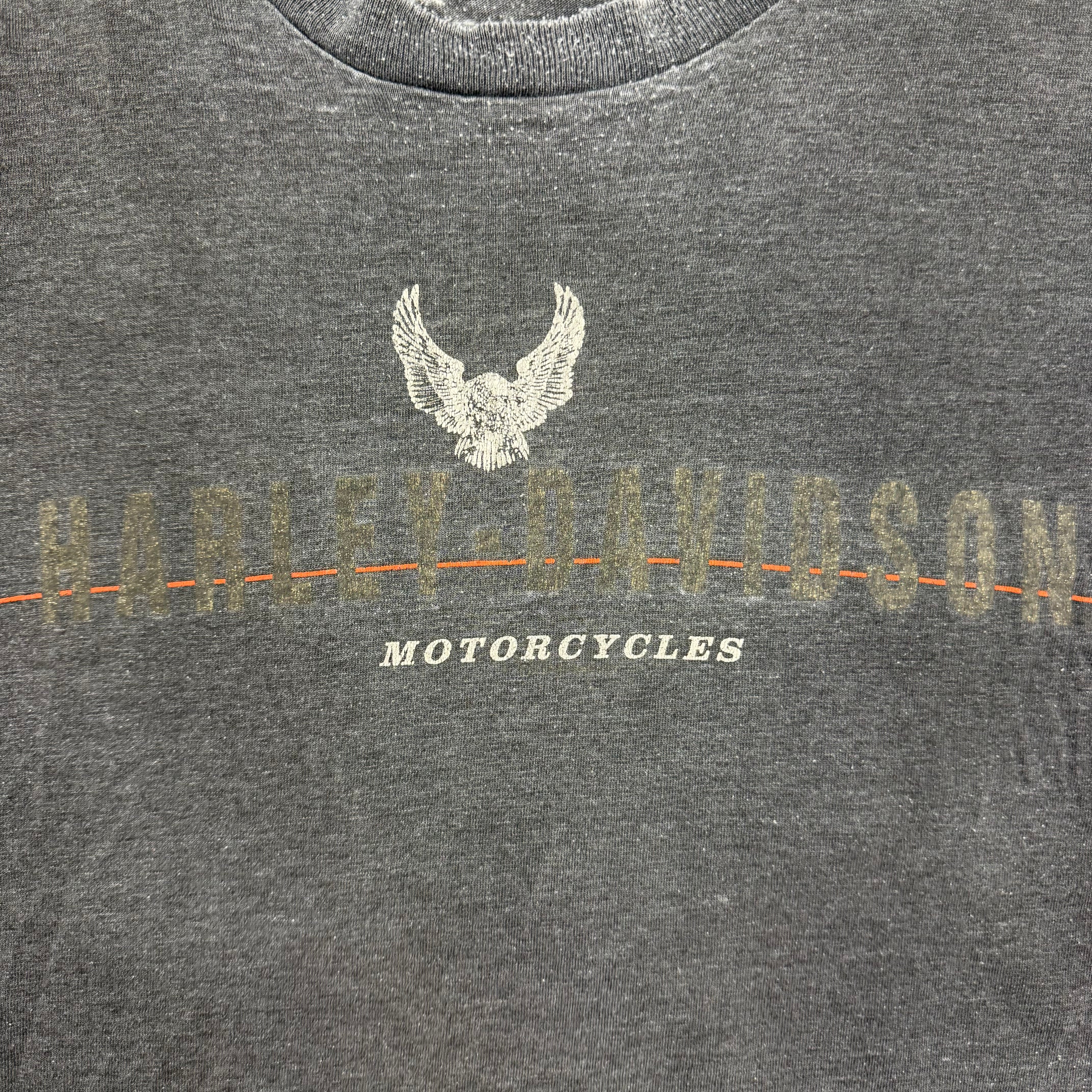 Vintage Harley Davidson Boston Tee Faded Grey
