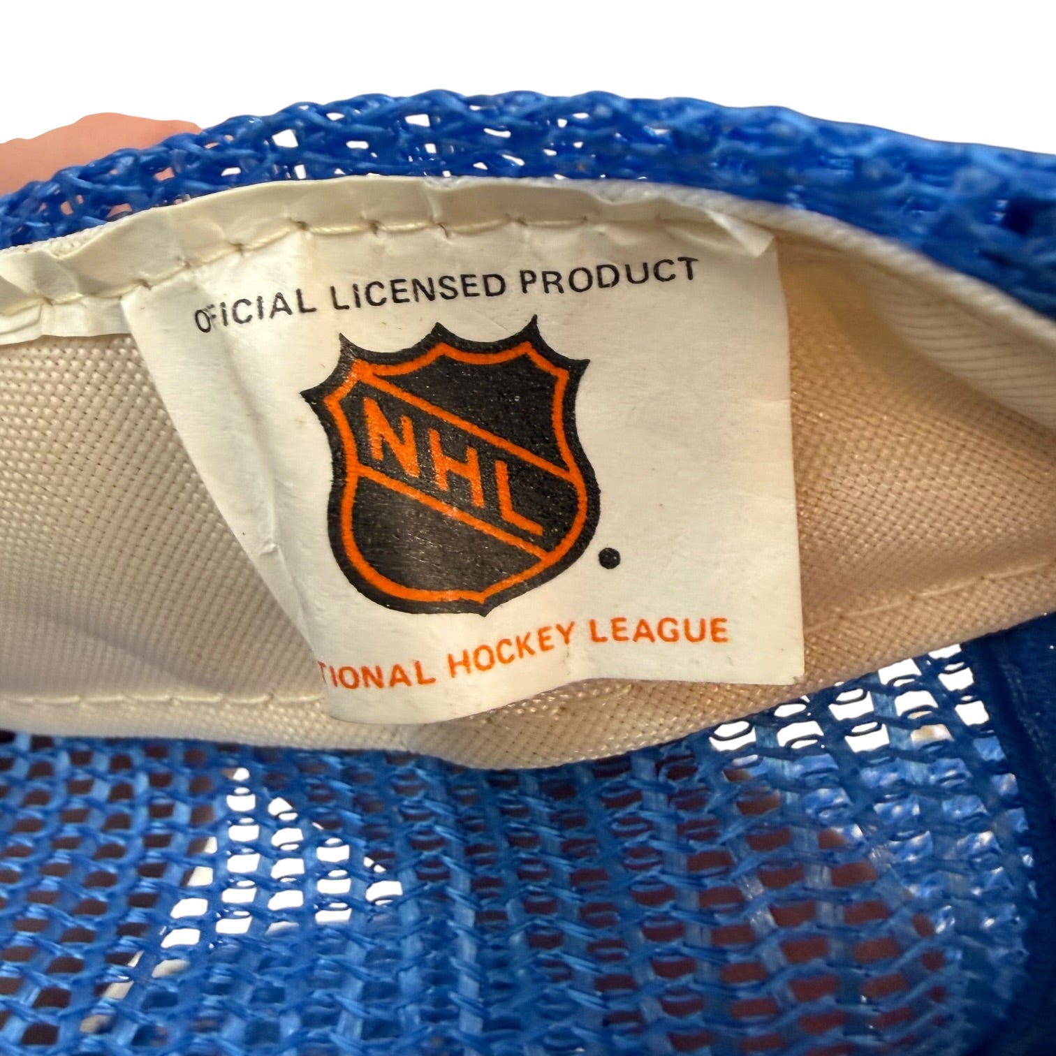 Vintage Hartford Whalers Mesh Trucker Hat Blue/Green/White