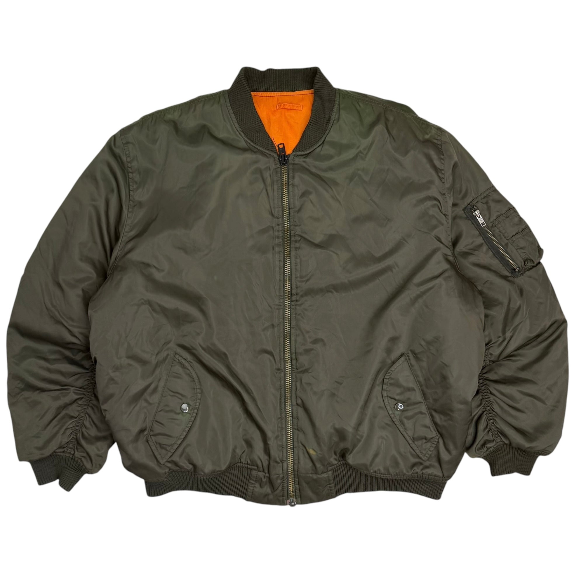 Vintage MA-1 Bomber Jacket Army Green