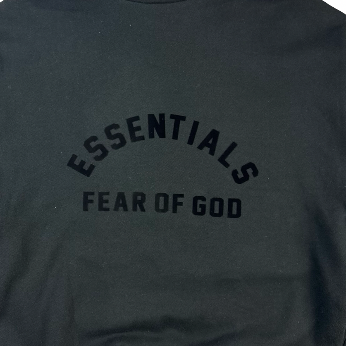 Fear Of God Essentials Arch Logo Hoodie Jet Black