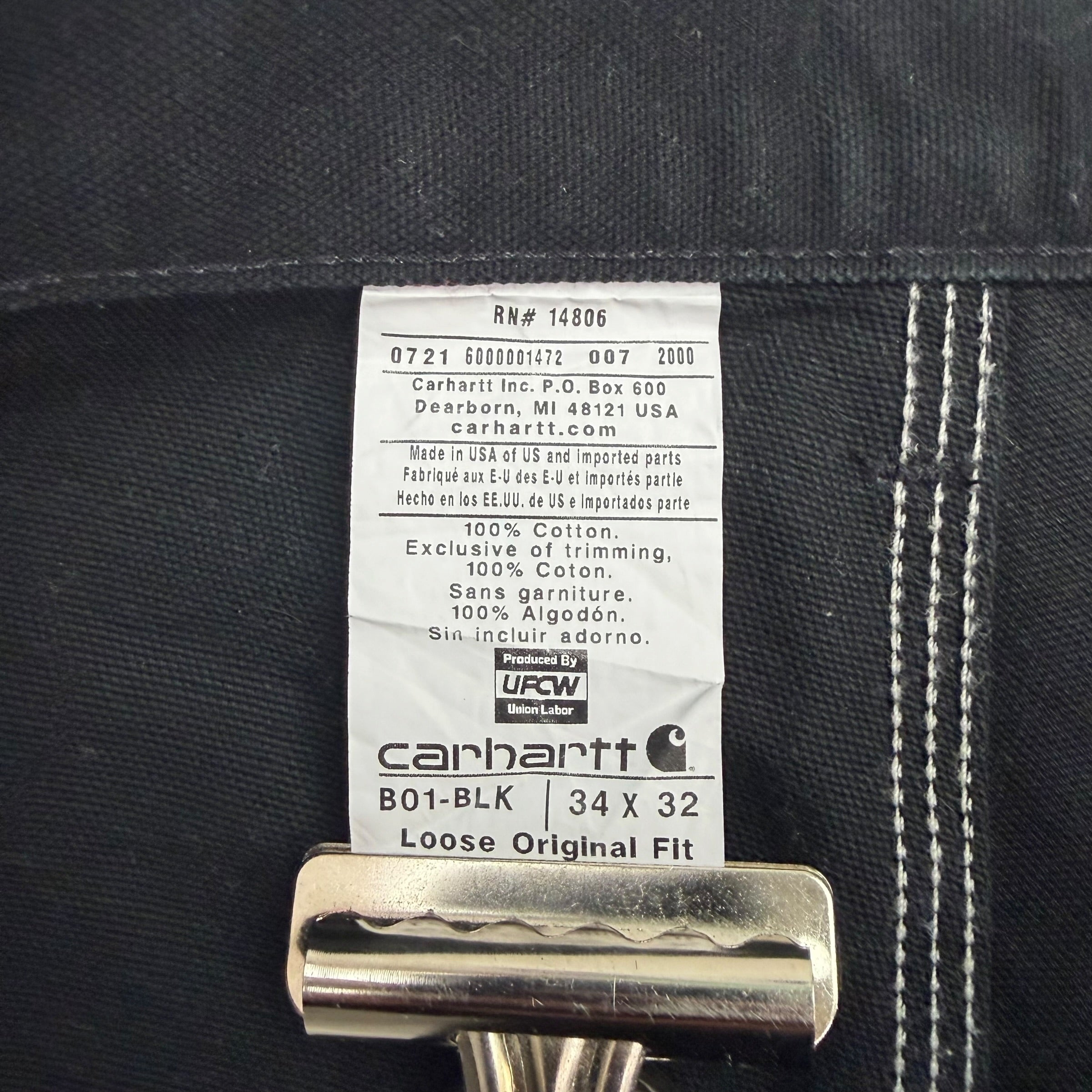 Vintage Carhartt Double Knee Pants Black
