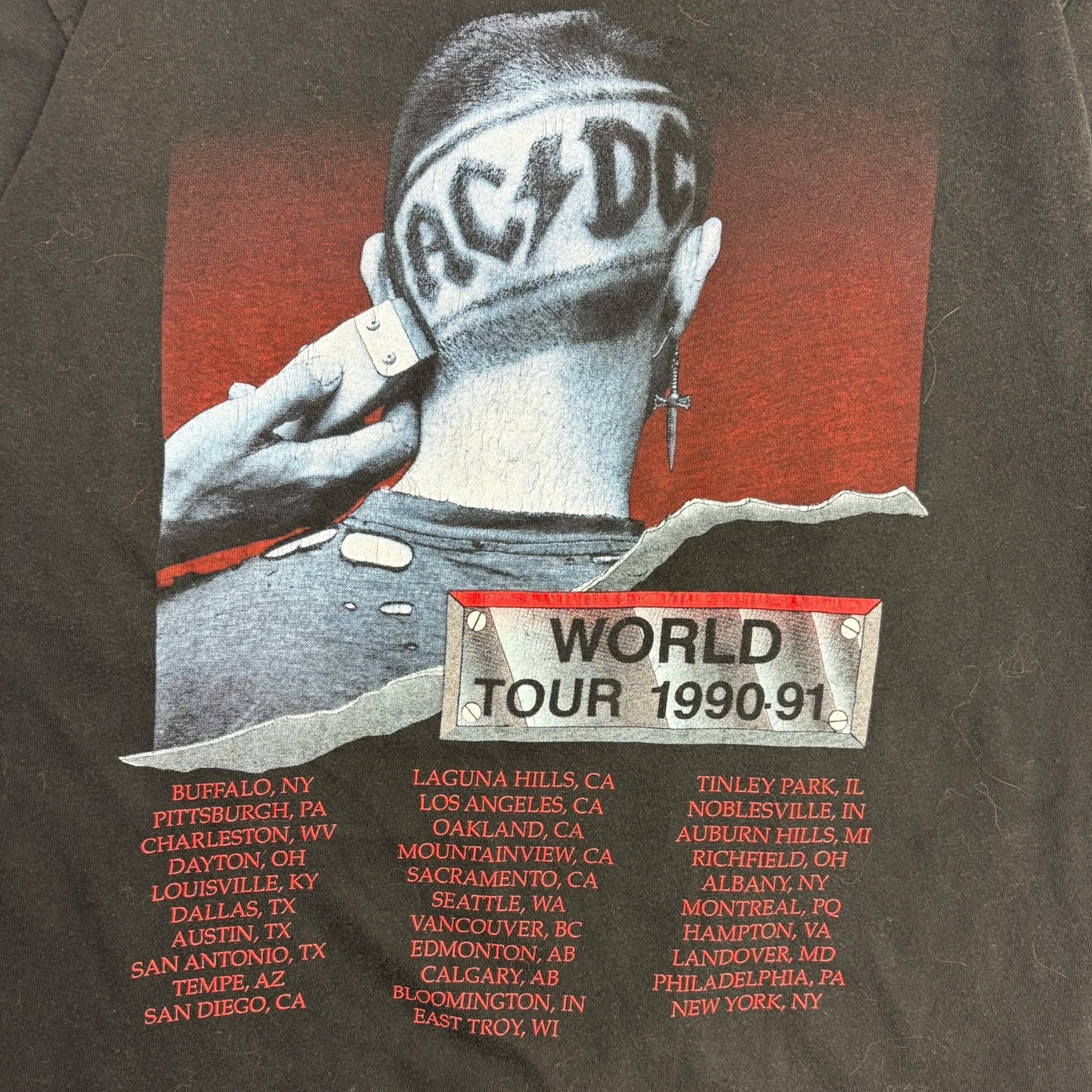 1991 AC/DC “Back In Black” World Tour T-Shirt