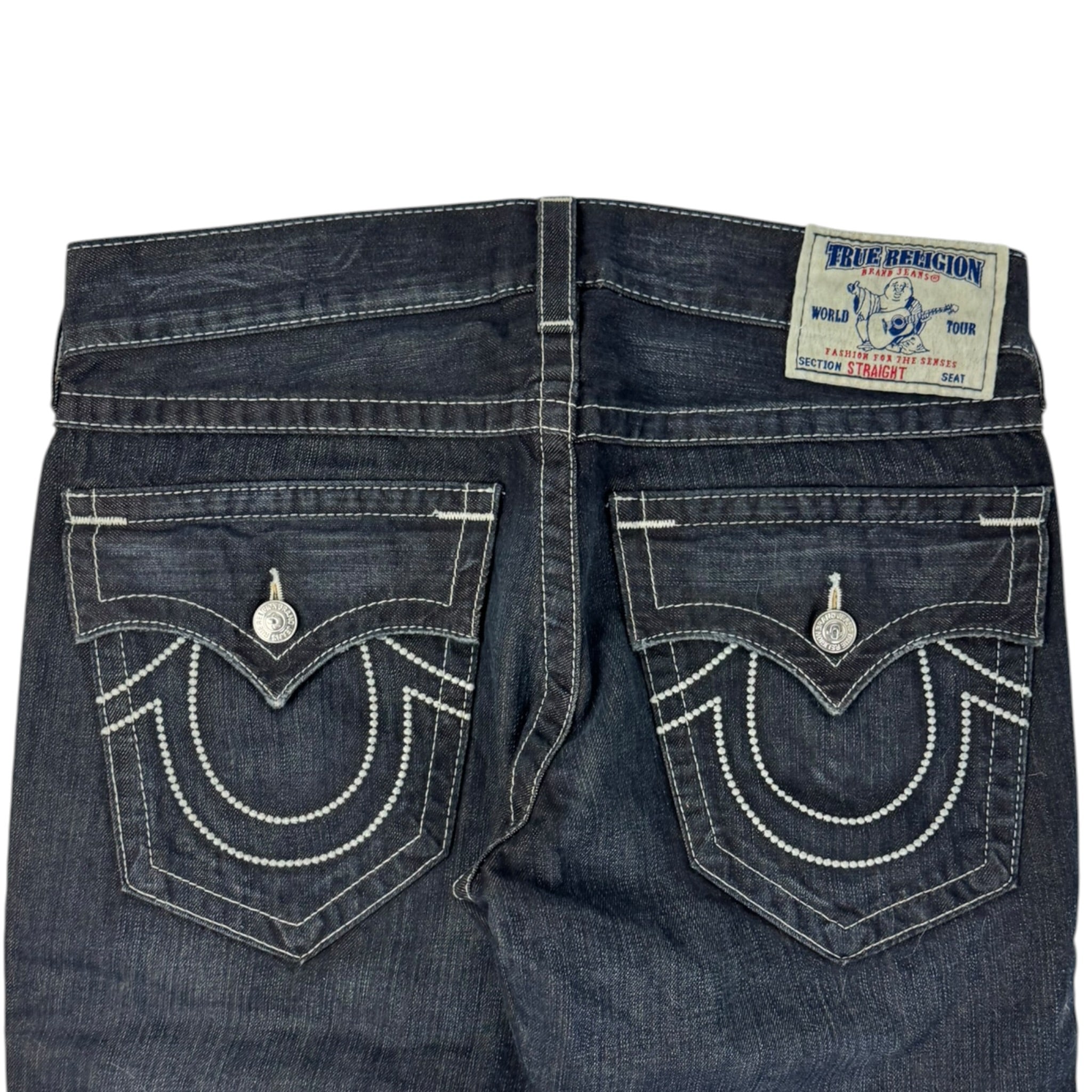Vintage True Religion Contrast Stitch Bottoms Black