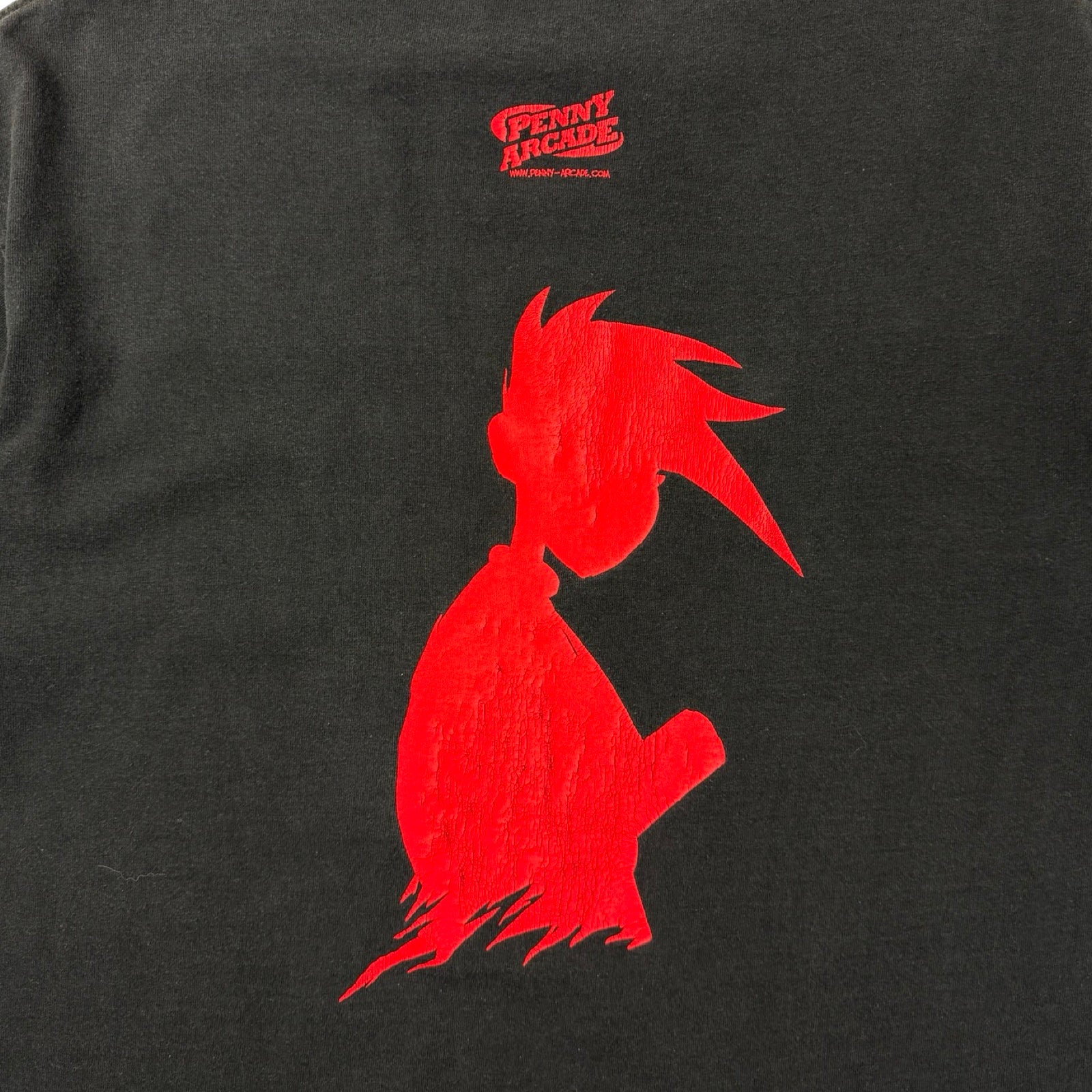 Vintage Penny Arcade Cardboard Tube Samurai T-Shirt Black