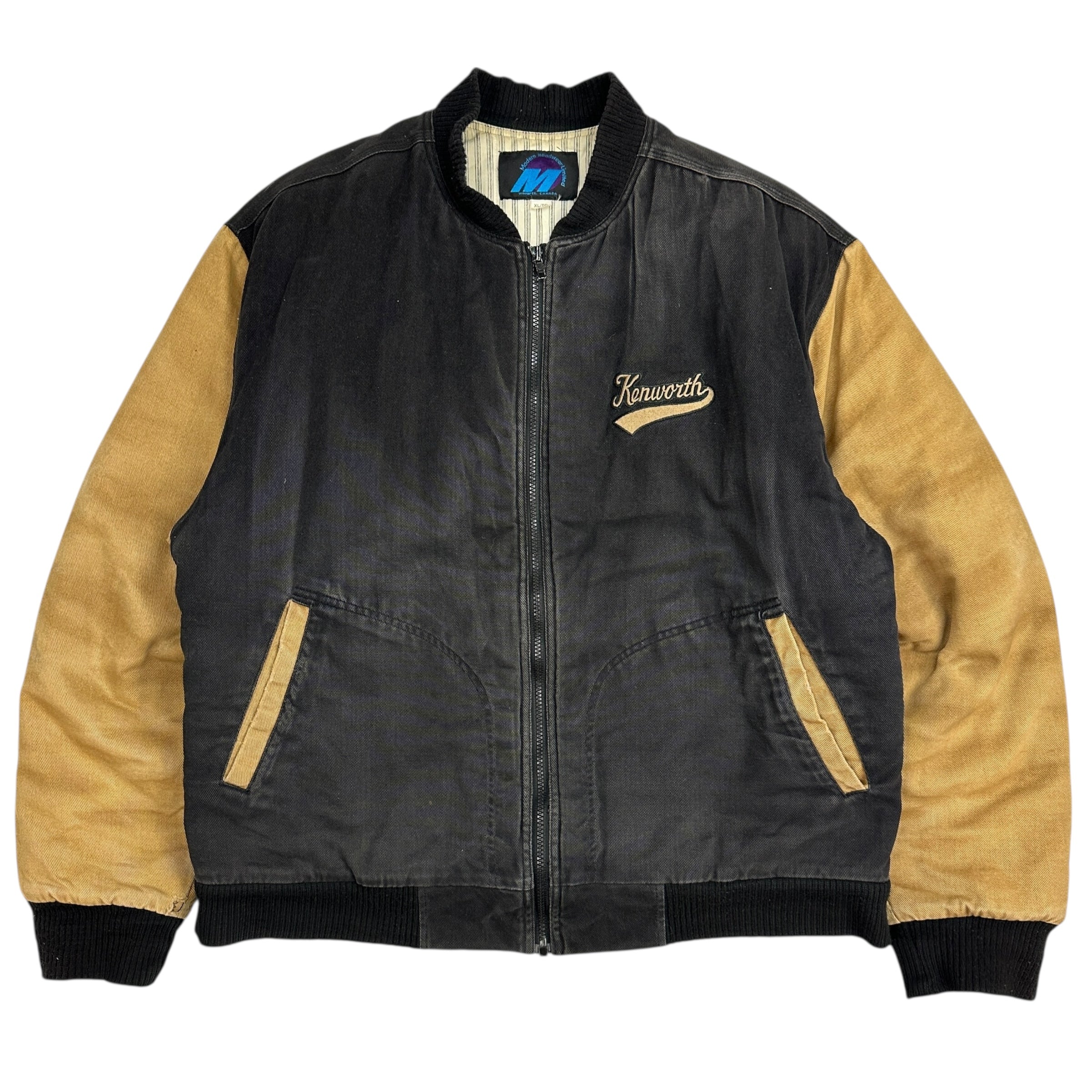 Vintage Kenworth Trucking Varsity Jacket Black/Tan