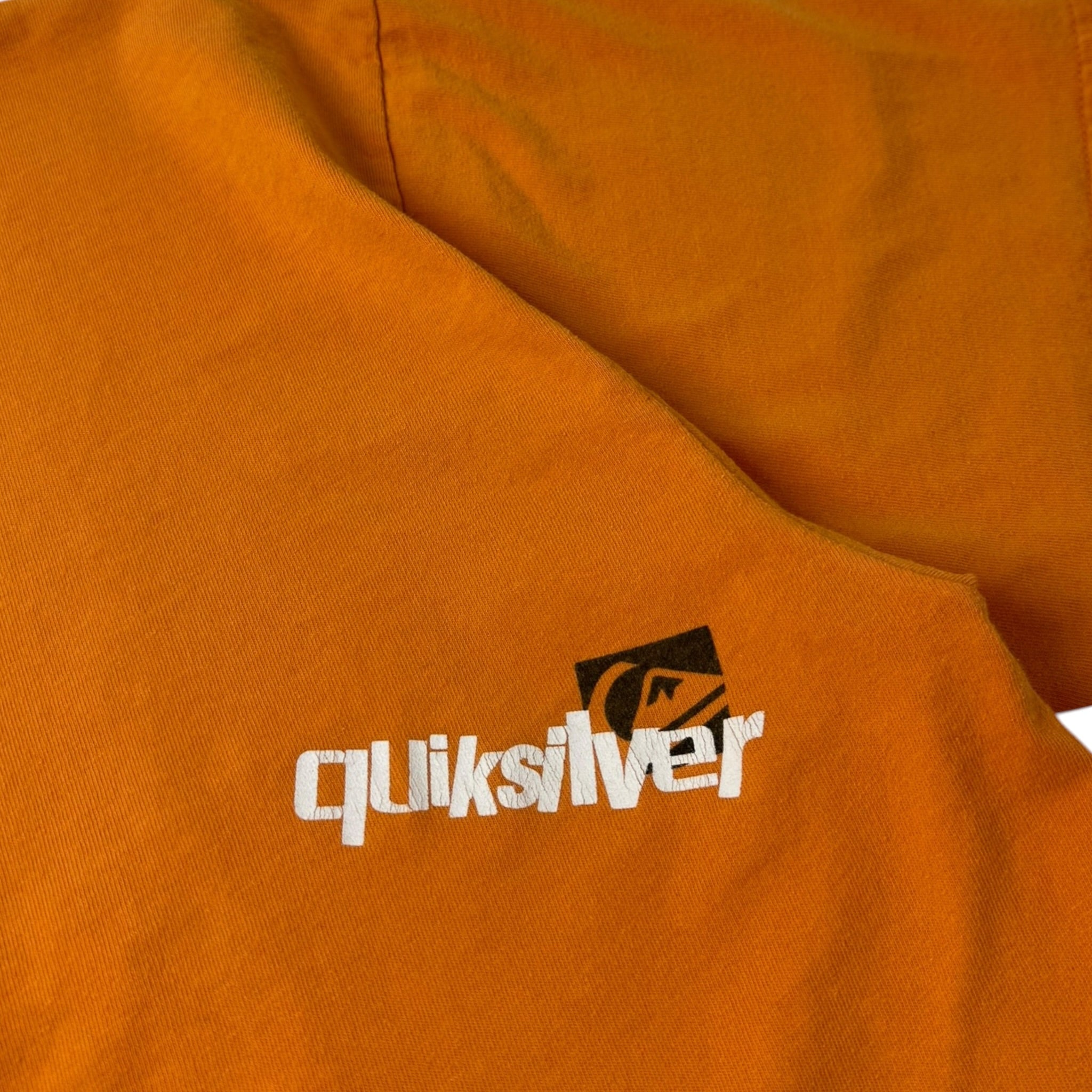 Vintage Quiksilver Center Logo T-Shirt Tangerine