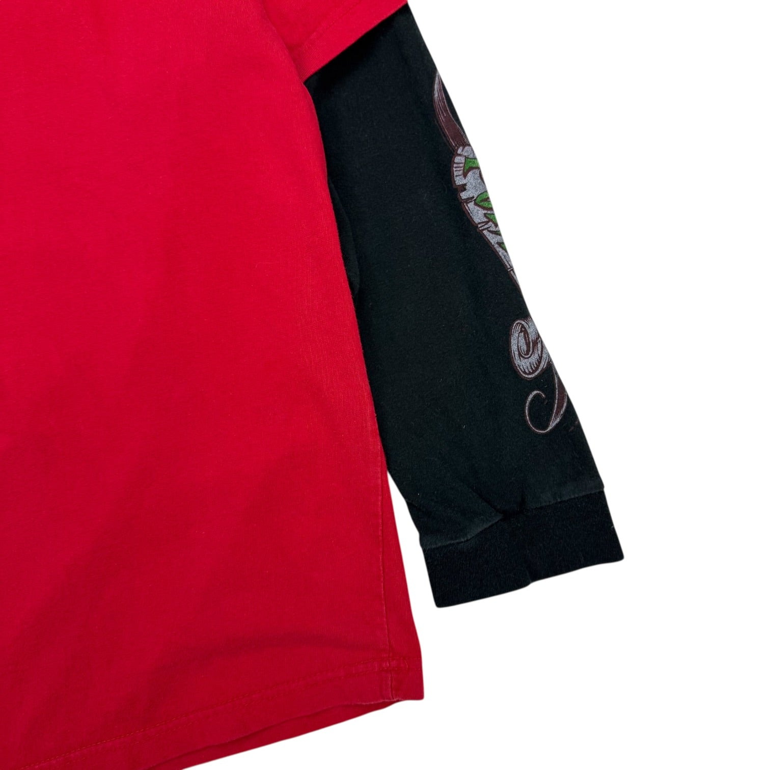 Vintage West Coast Choppers ‘Por Vida’ Double Layer L/S Tee Red