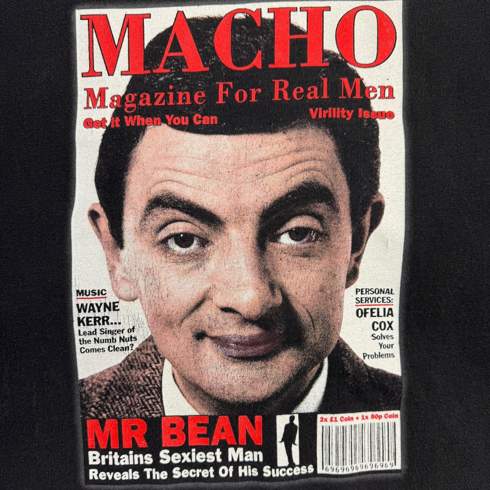 1996 Mr. Bean Macho Magazine Cover Photo T-Shirt