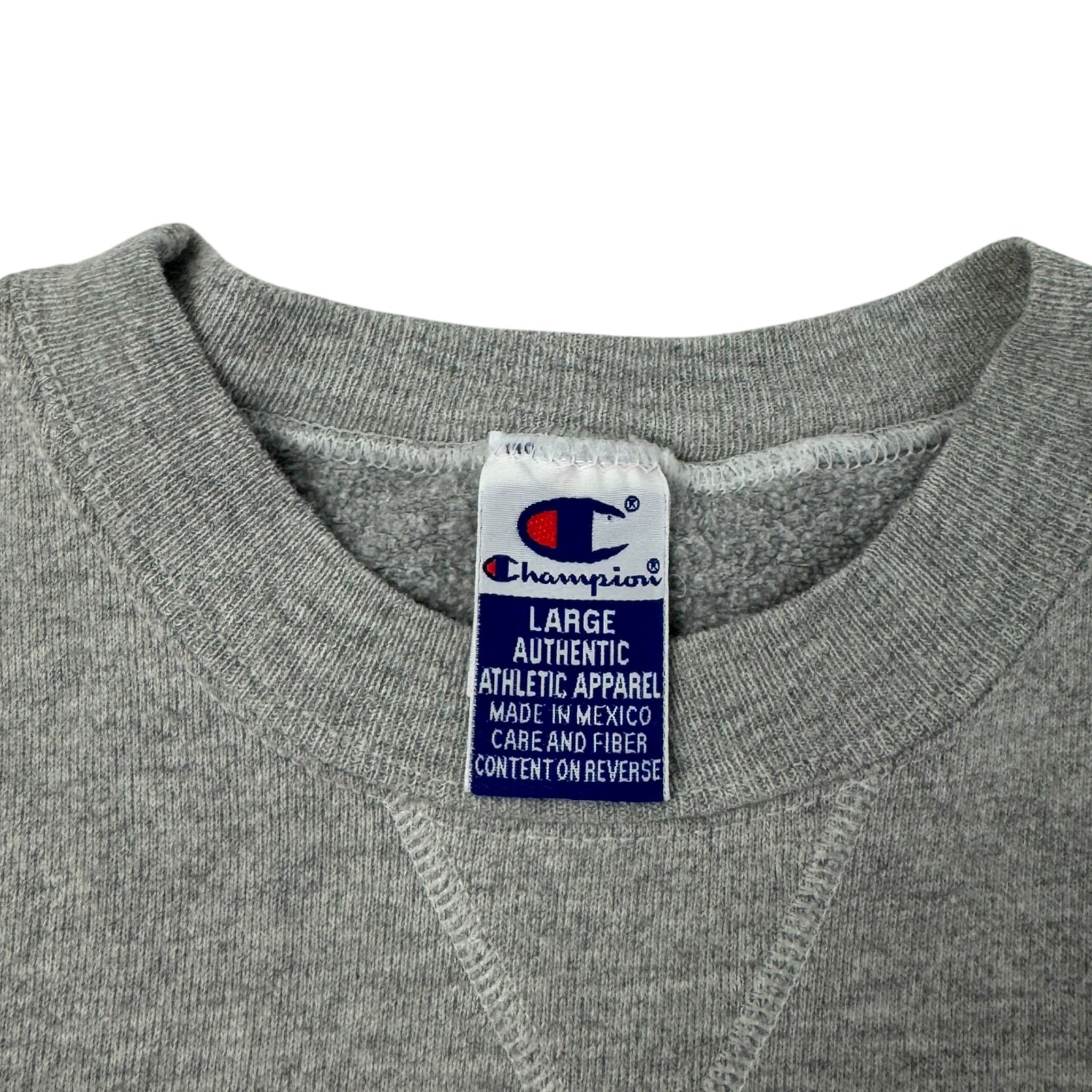 Vintage Champion Spellout Crewneck Gray