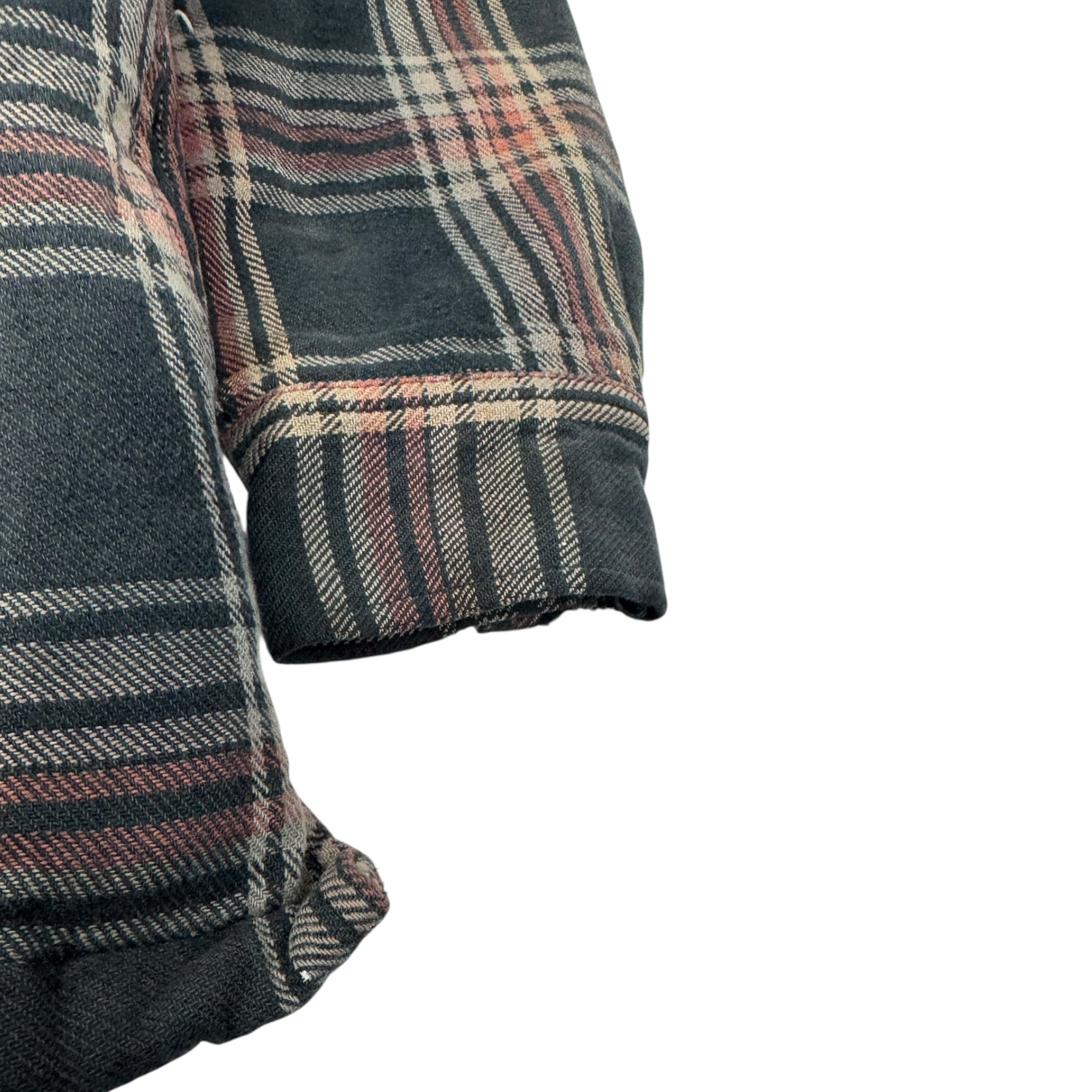 Vintage Harley Davidson Quilted Flannel Button Up Shirt