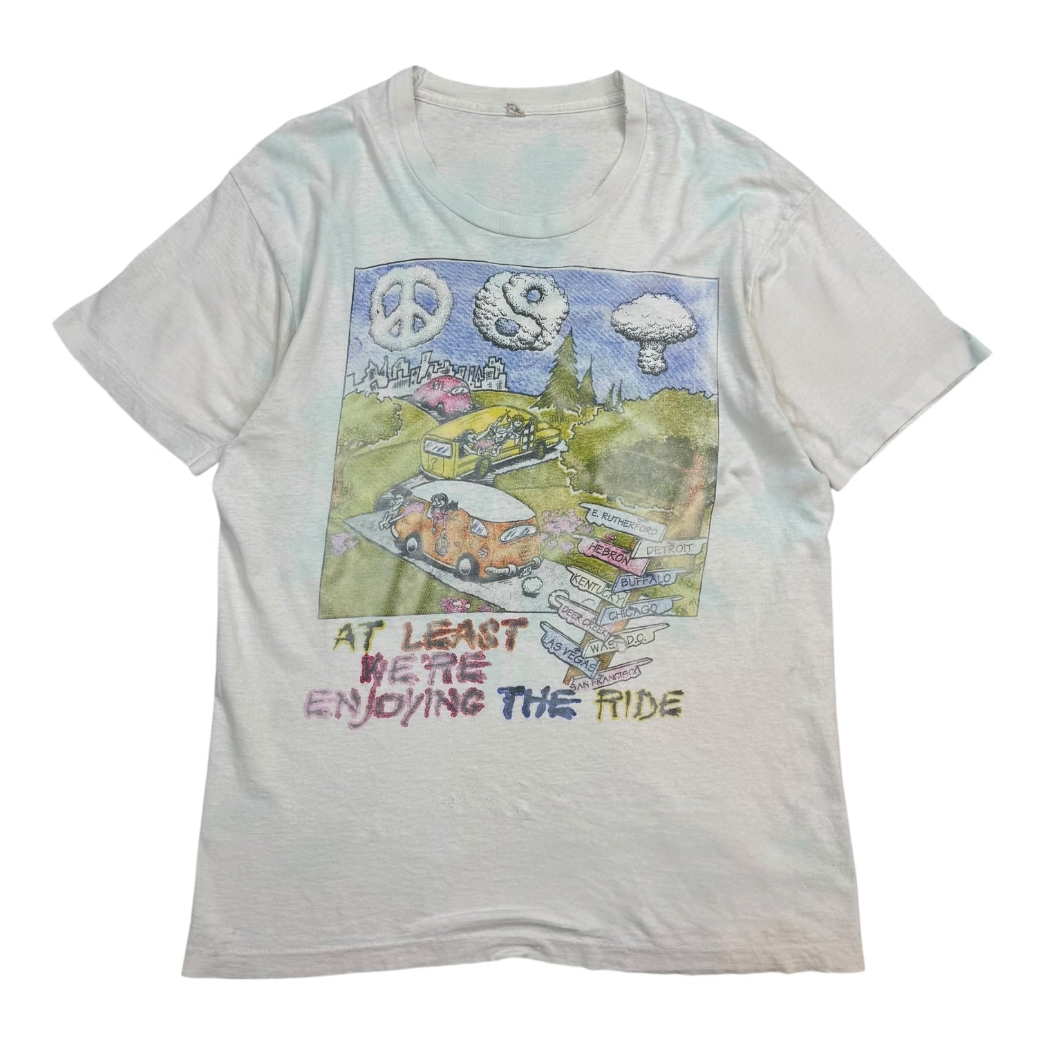 1991 Grateful Dead At Least We’re Enjoying The Ride Tour T-Shirt White