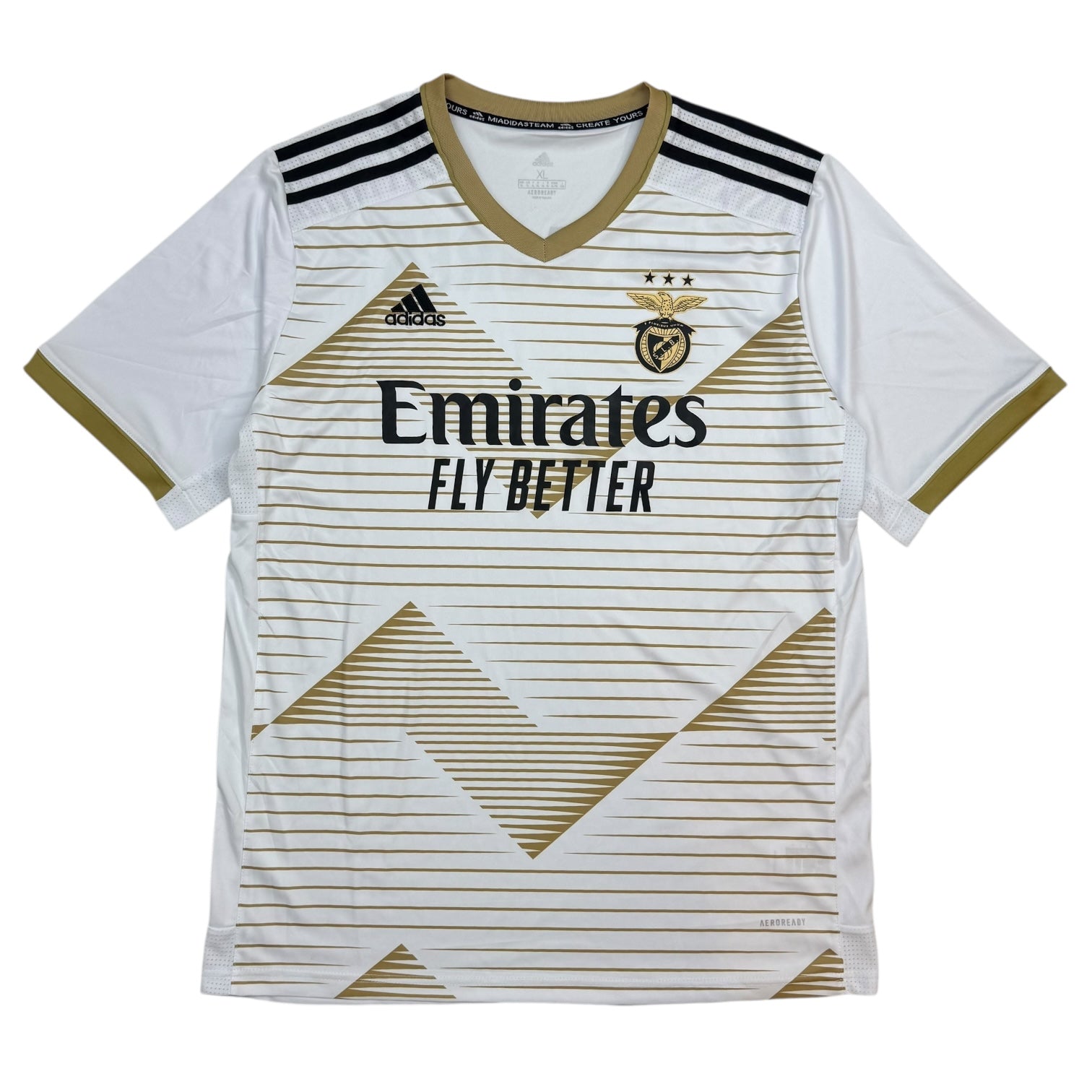 2021 Adidas S.L. Benfica Third Jersey White/Gold