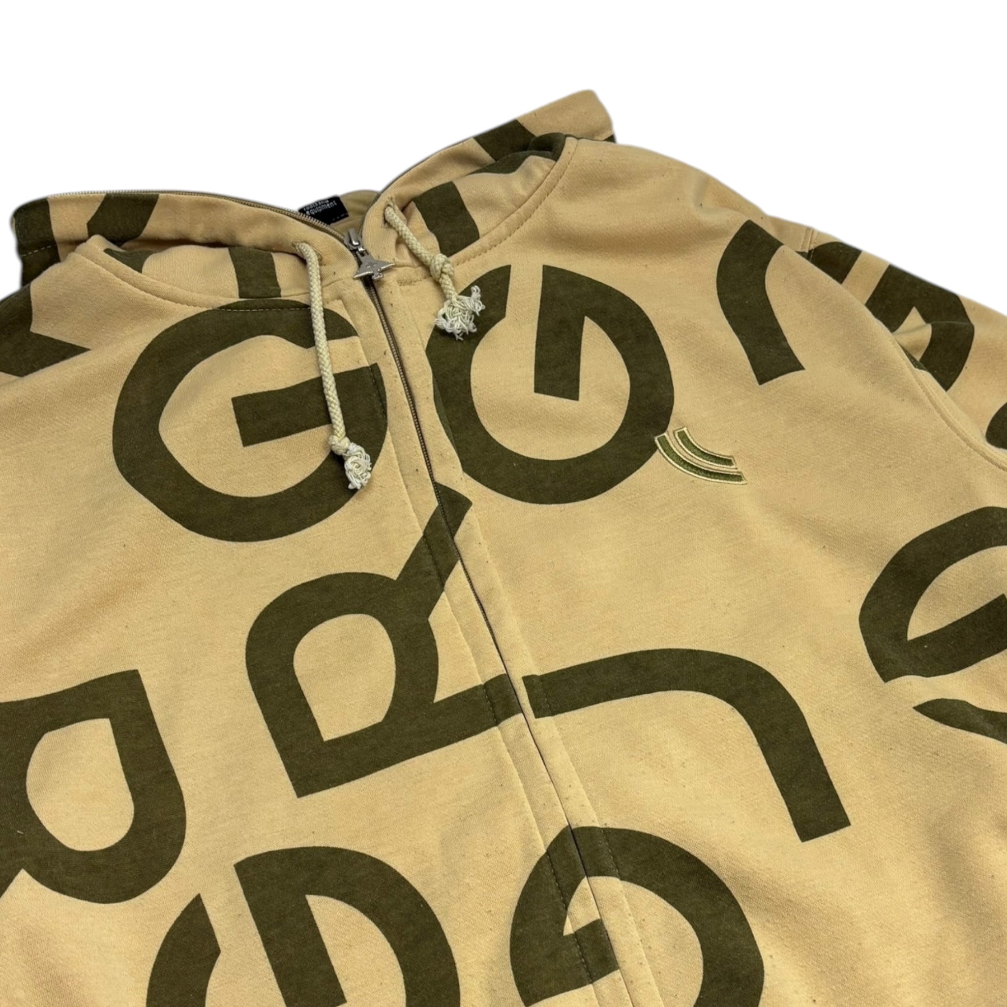 Y2K LRG All Over Zip Up Hoodie Dijon