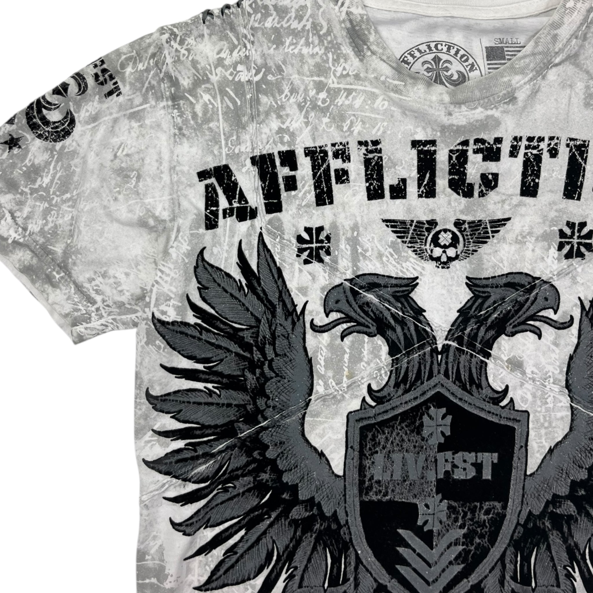 Vintage Y2K Affliction Eagle Crest T-Shirt