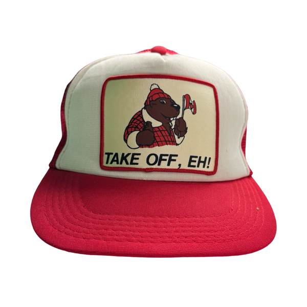 Vintage Canadian Beaver “Take Off, Eh!” Trucker Hat