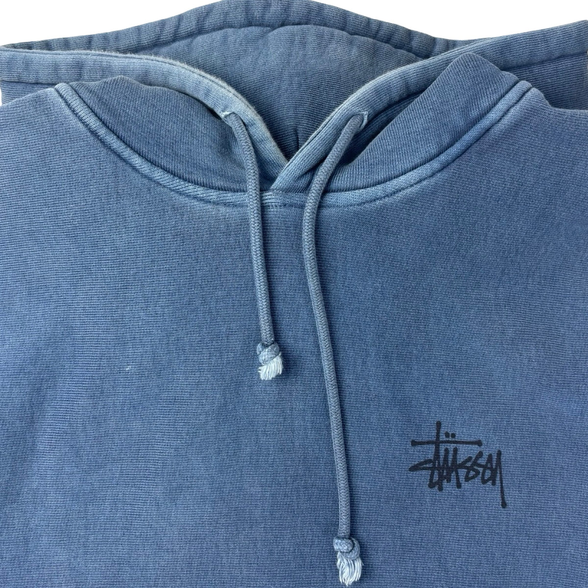 Stussy Pigment Dyed Pullover Hoodie Faded Blue