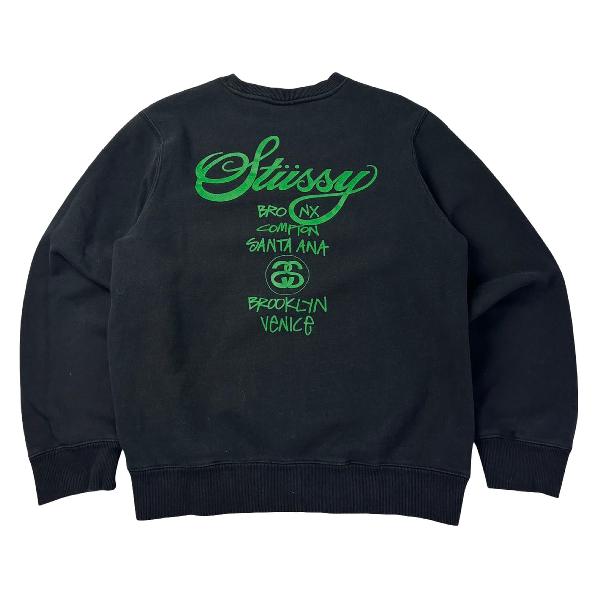 Stussy Script International Crewneck Black/Green