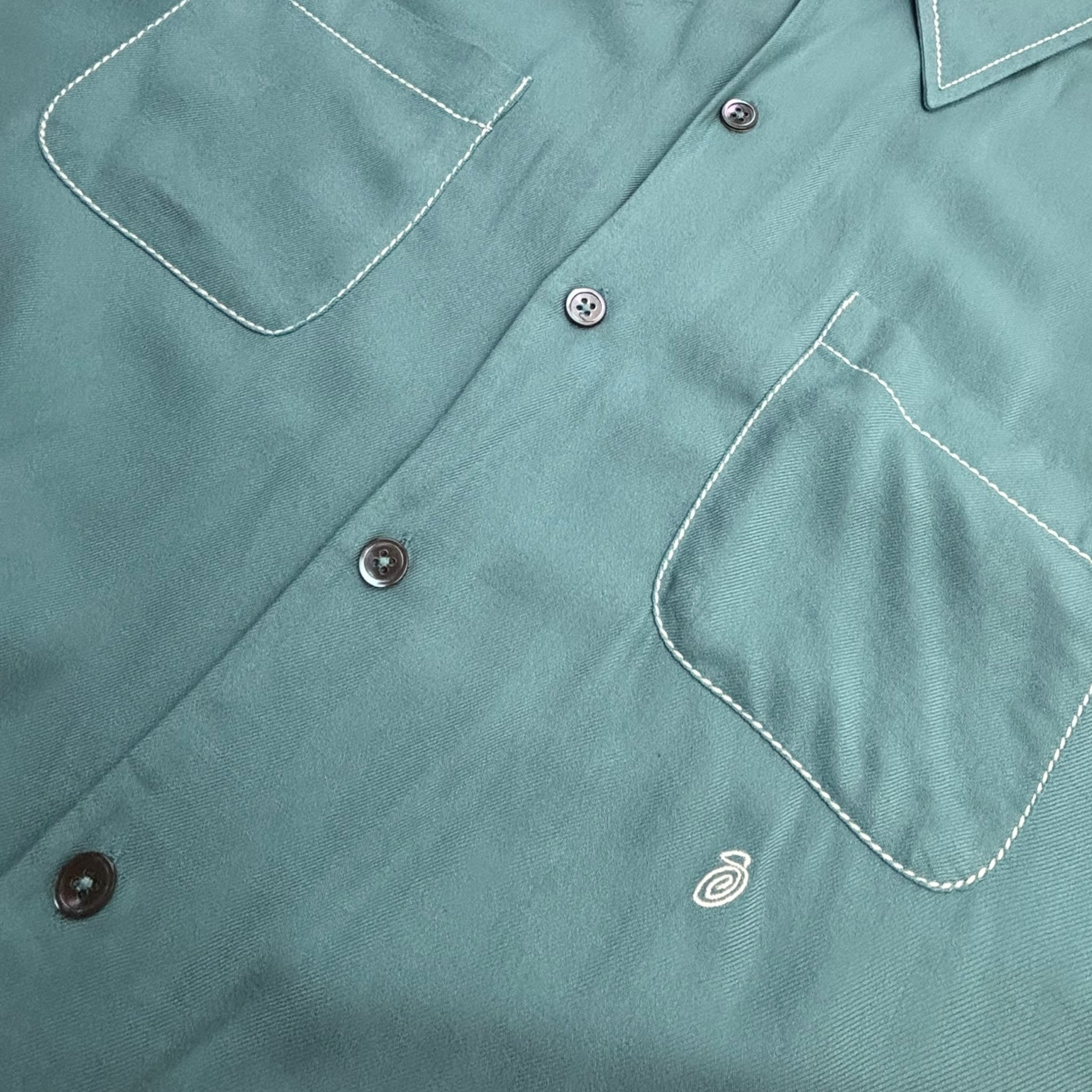 Stussy Contrast Pick Pick Stitched Button-Up Shirt