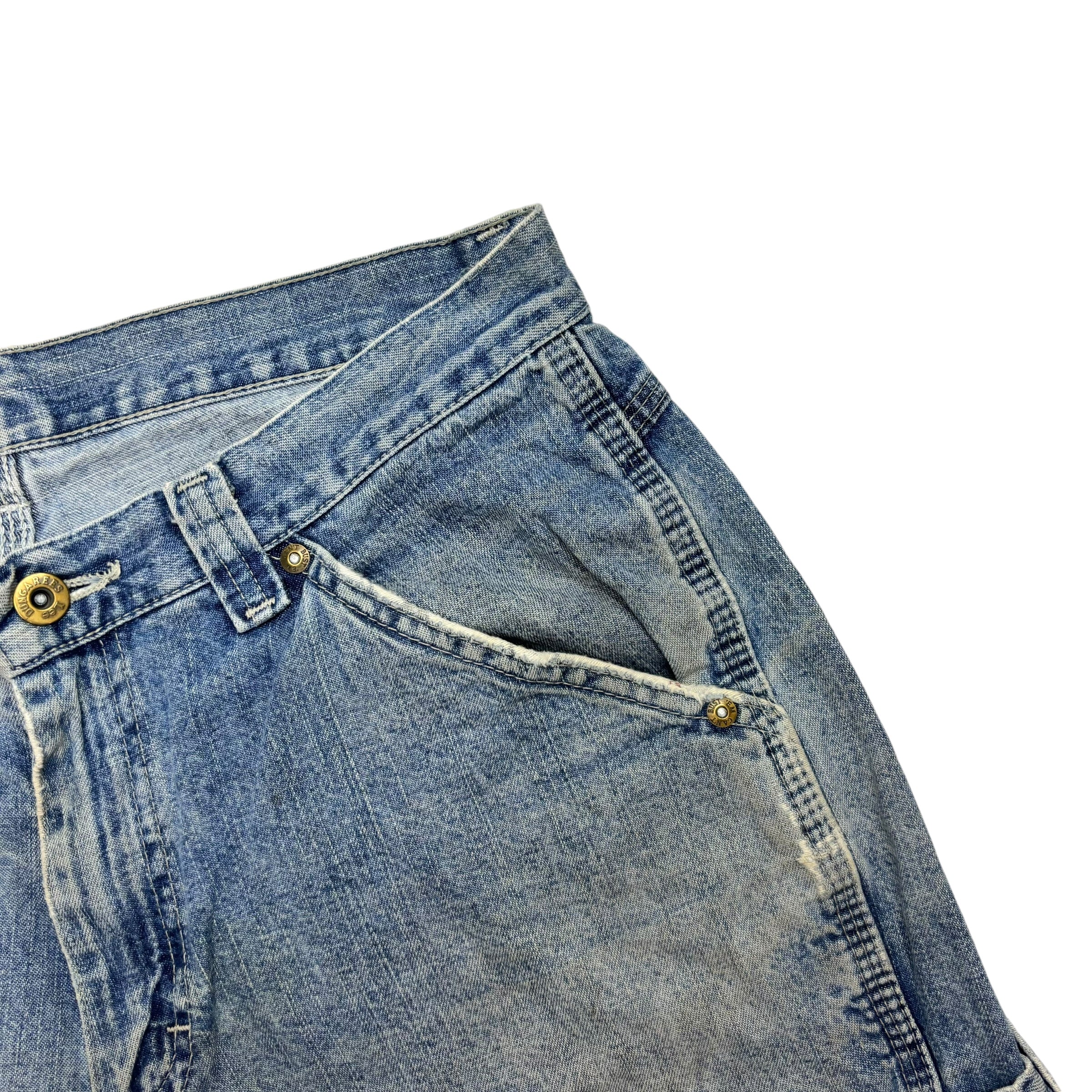 Vintage Lee Dungarees Denim Shorts Light Wash