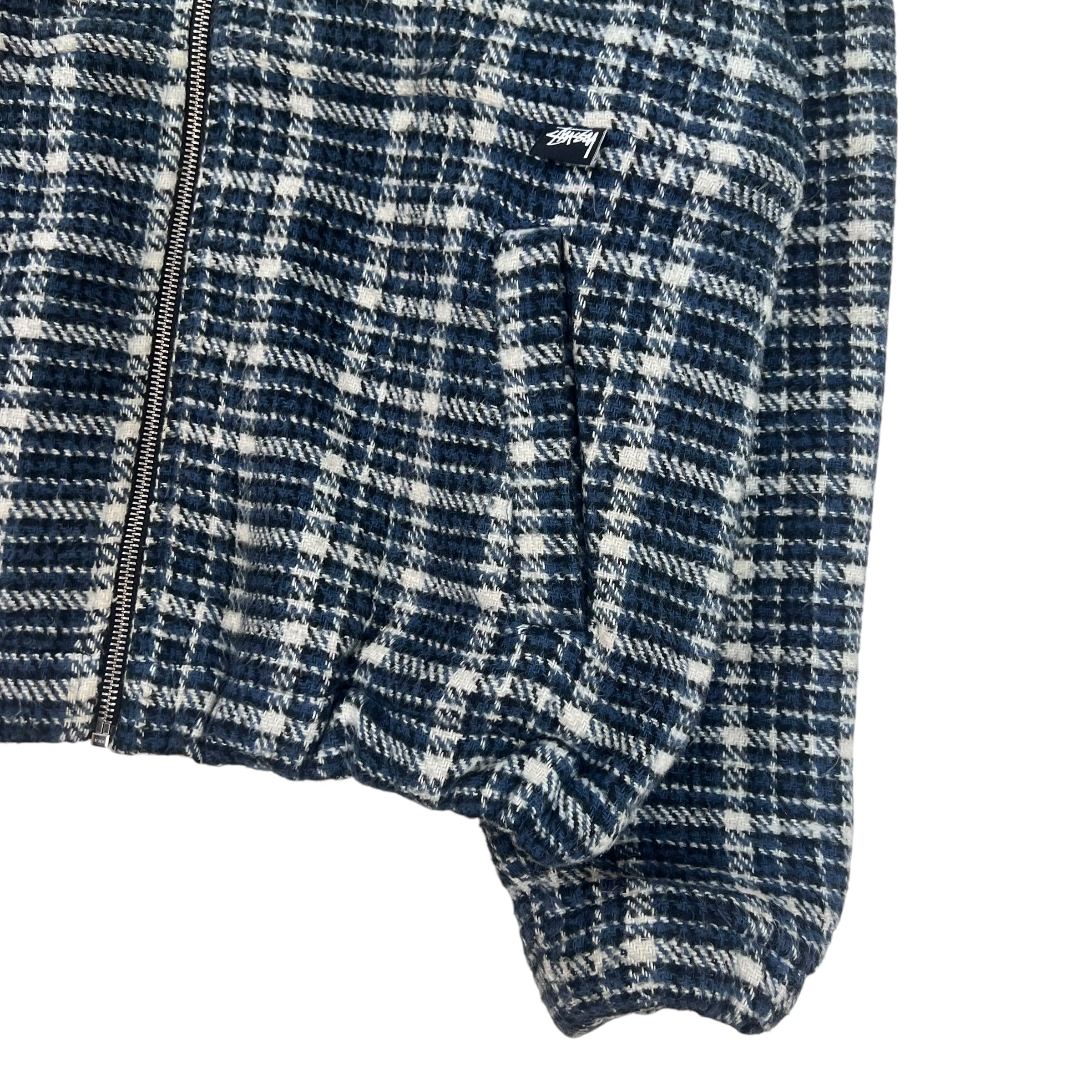 Stussy Blue Plaid Lined Work Jacket