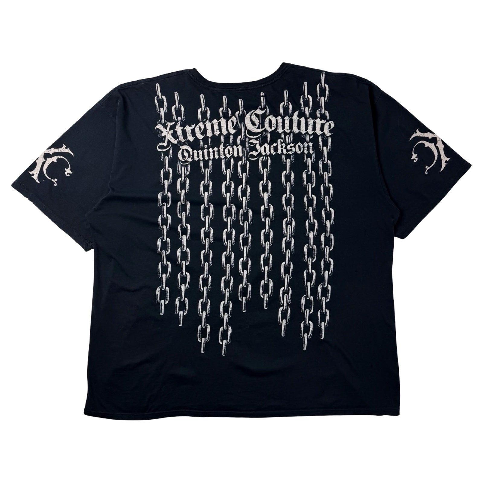 Vintage Y2K Xtreme Couture Chained Wolves Rampage T-Shirt Navy