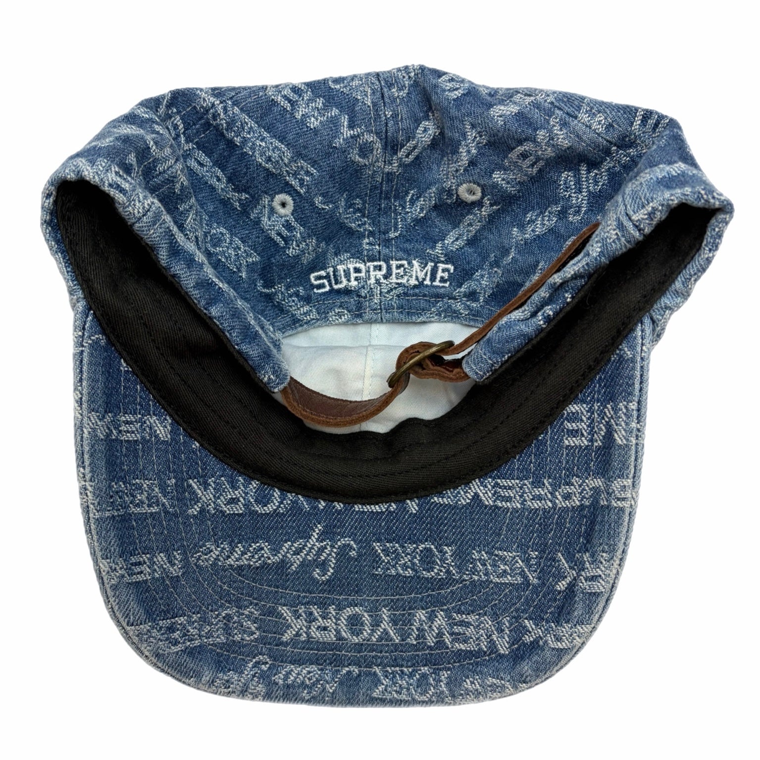 Supreme FW22 Multi Type Jacquard Denim 6 Panel Hat