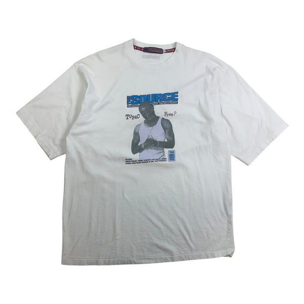 Vintage 90s The Source Magazine “Tupac Free” T-Shirt