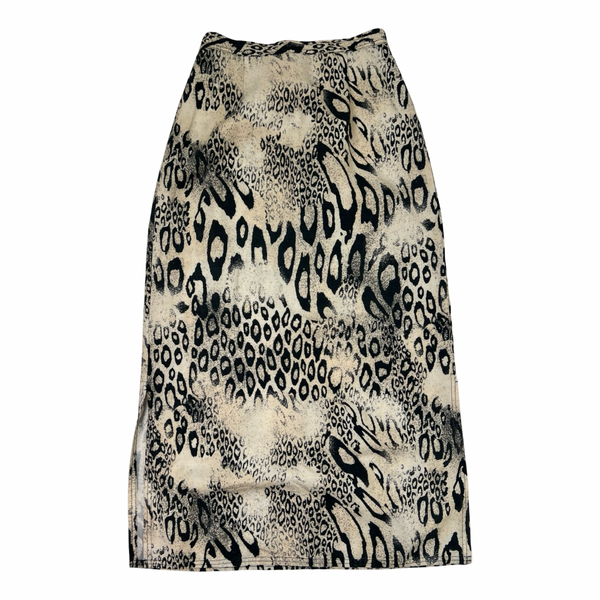 (W) Vintage David Dart Animal Print Skirt