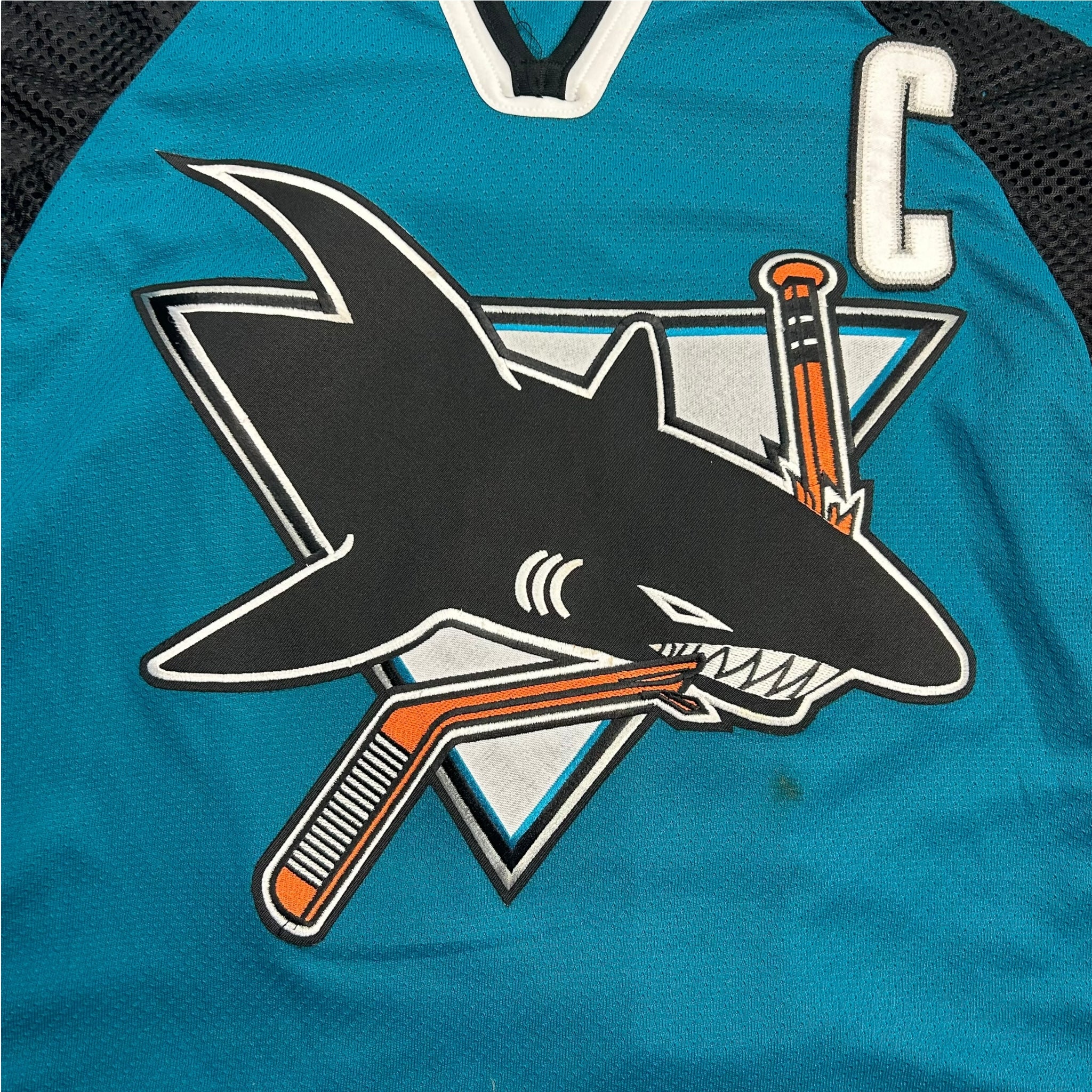 Vintage San Jose Sharks Owen Nolan Signed NHL Jersey