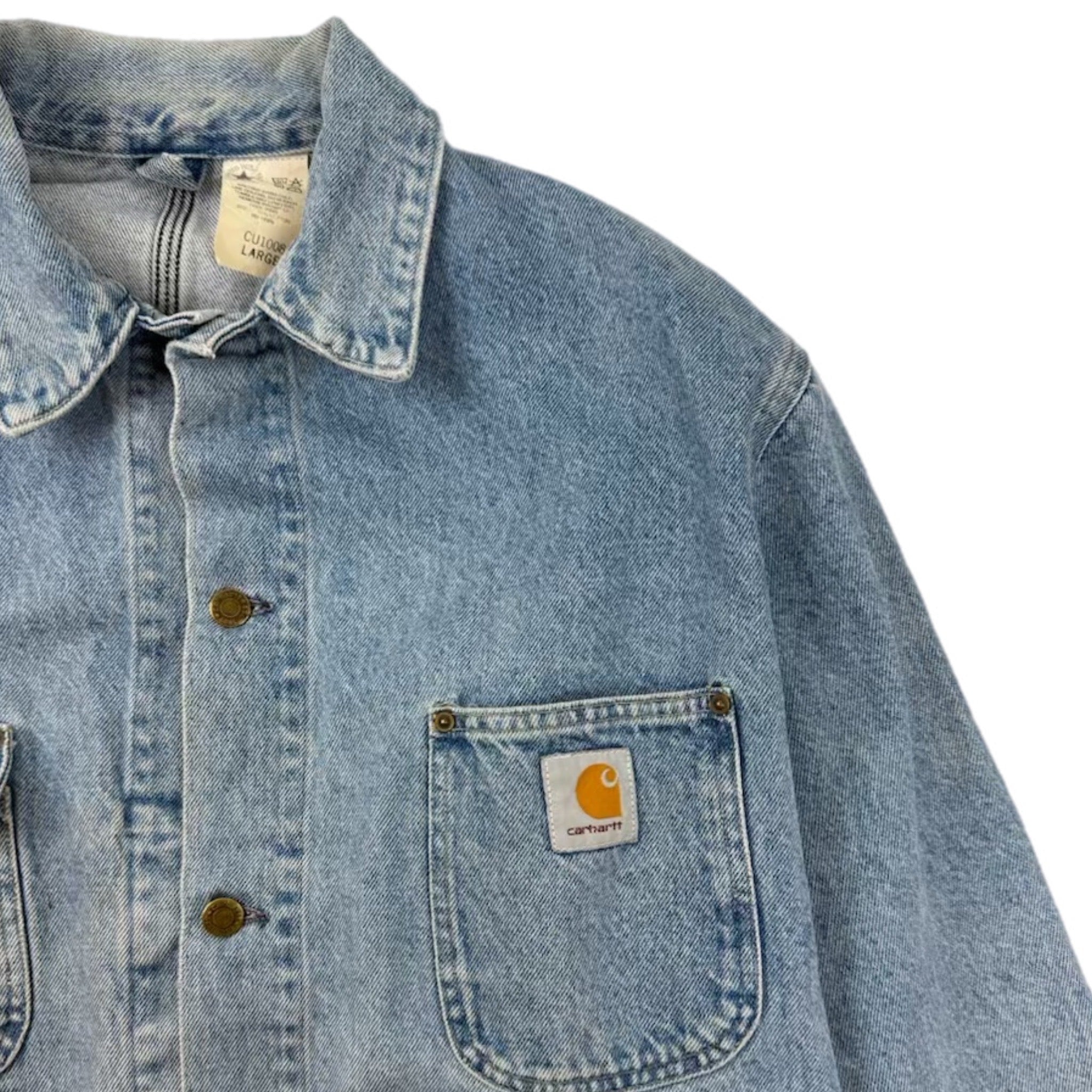 Carhartt Made In USA Chore Jacket Denim Wash