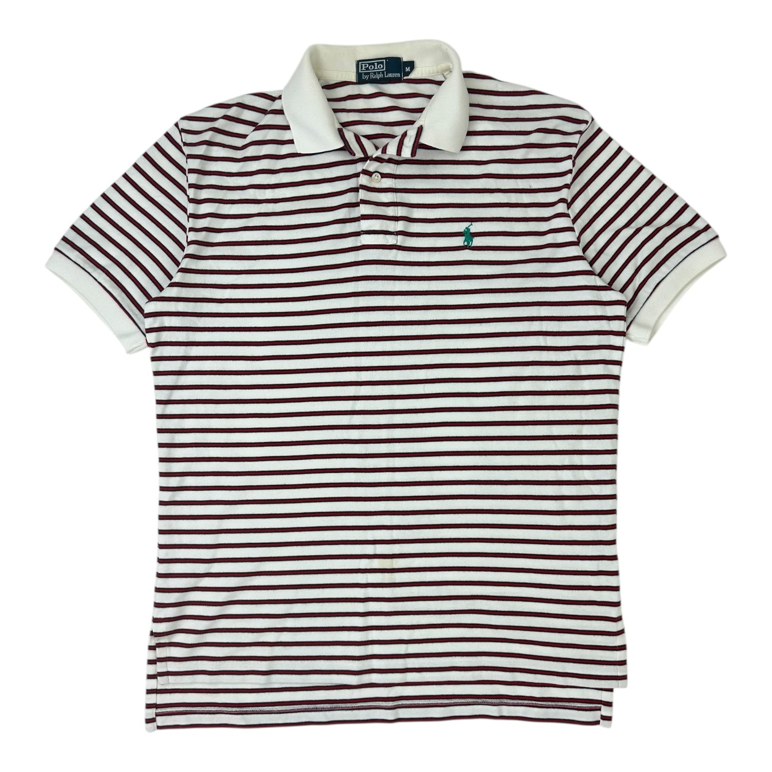 Vintage Polo Ralph Lauren Striped Polo Shirt Red/White