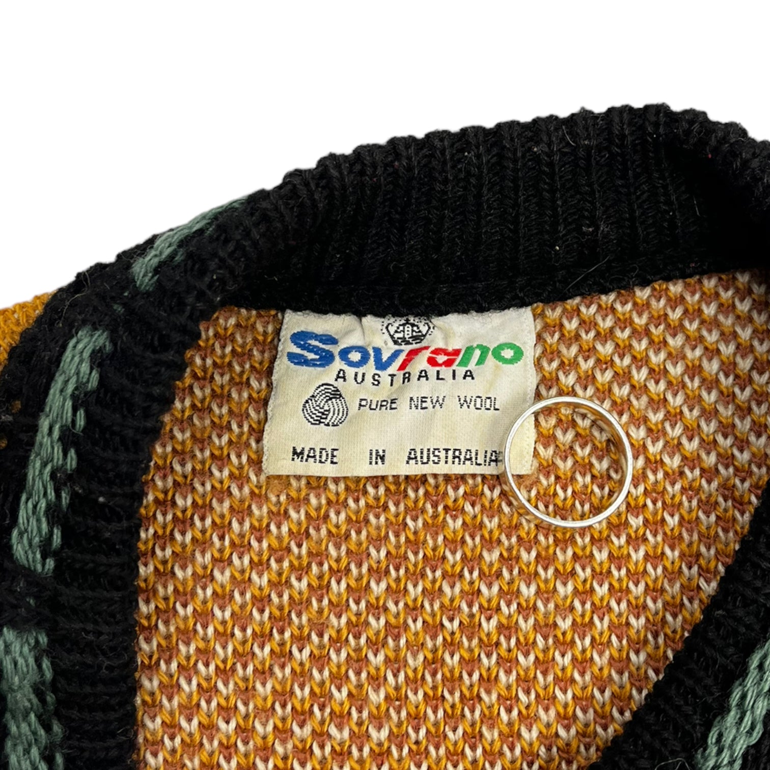 Vintage Sovrano Mixed Patterned Knit