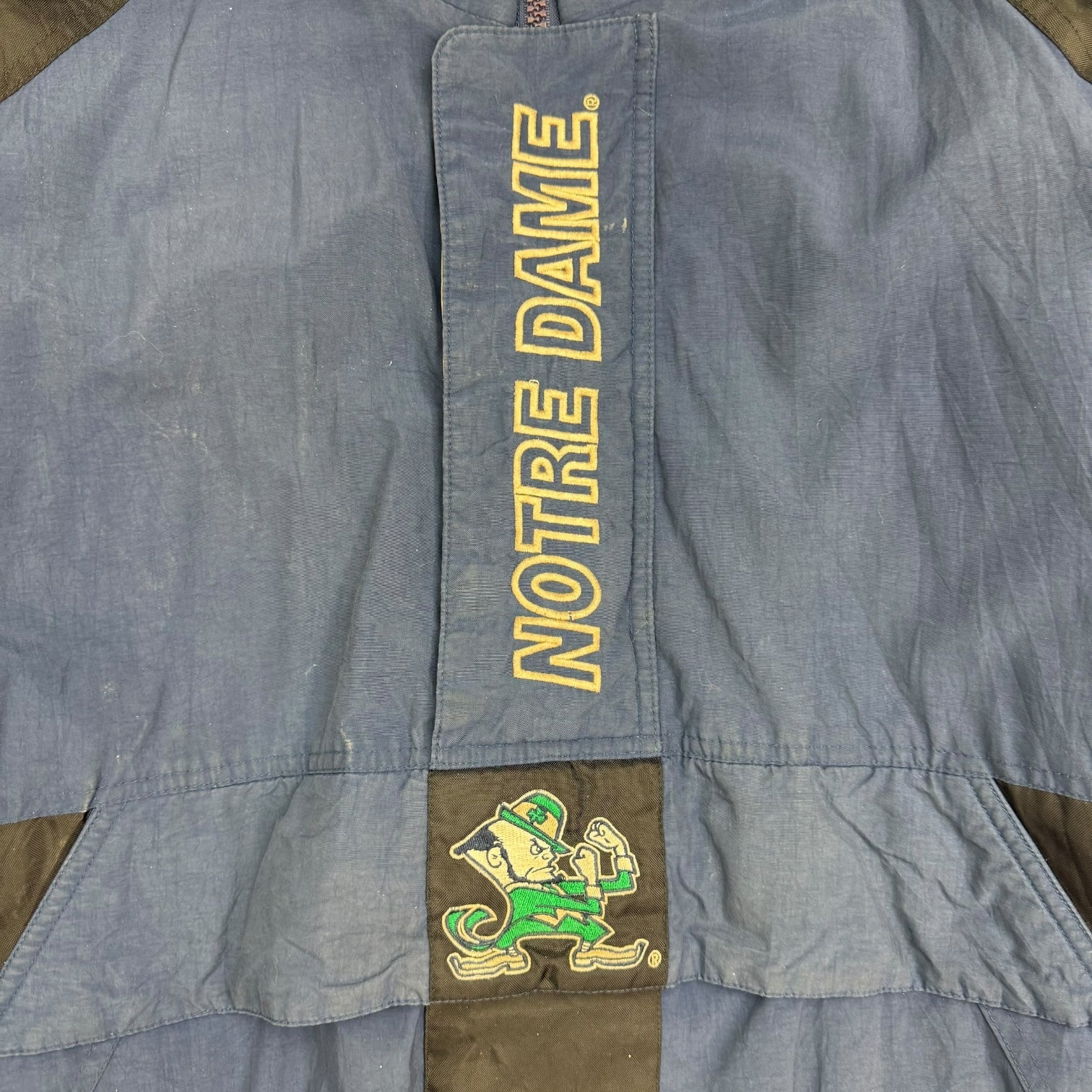 Vintage Starter Notre Dame Anorak Jacket Blue