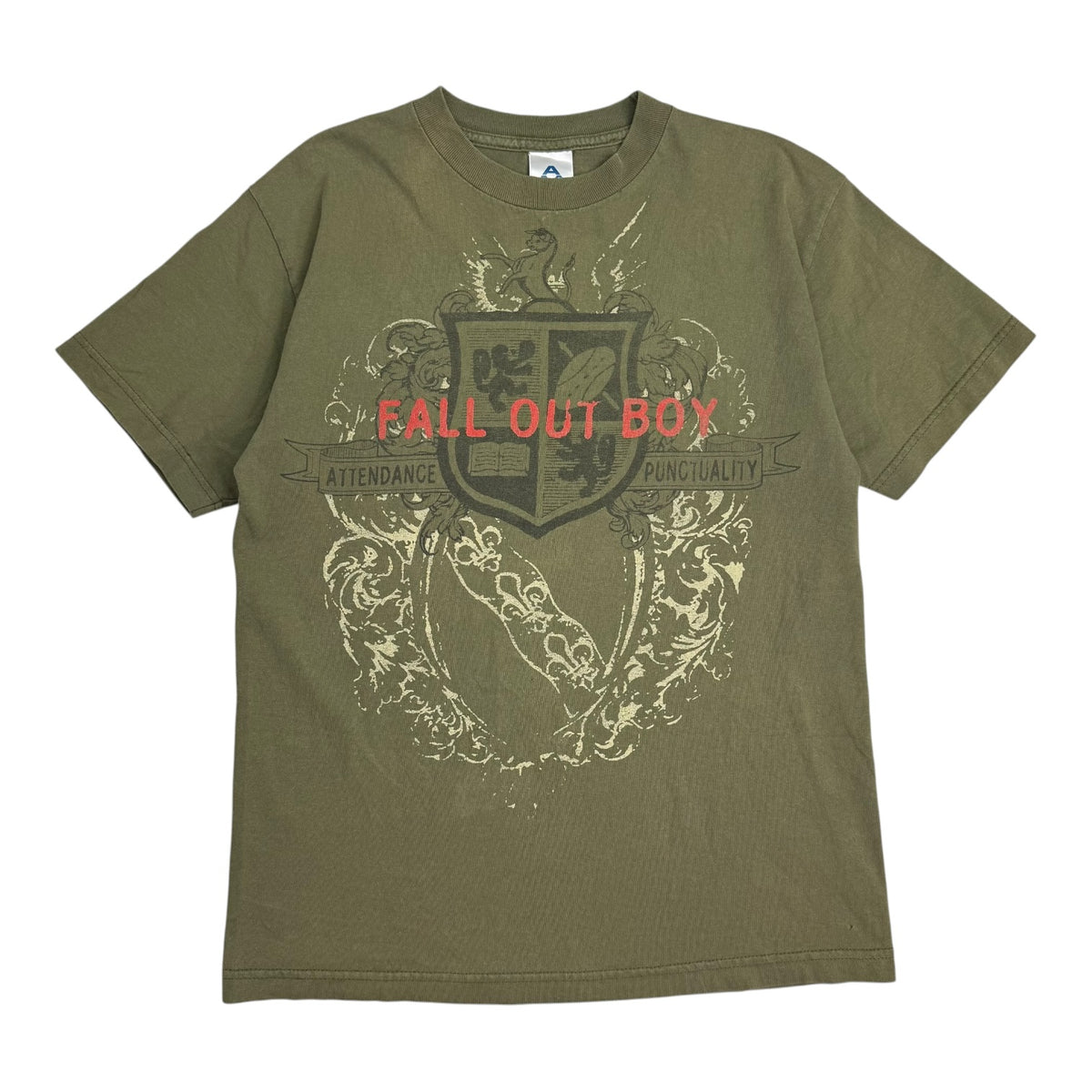 2006 Fall Out Boy “Saved Latin” Tee Olive