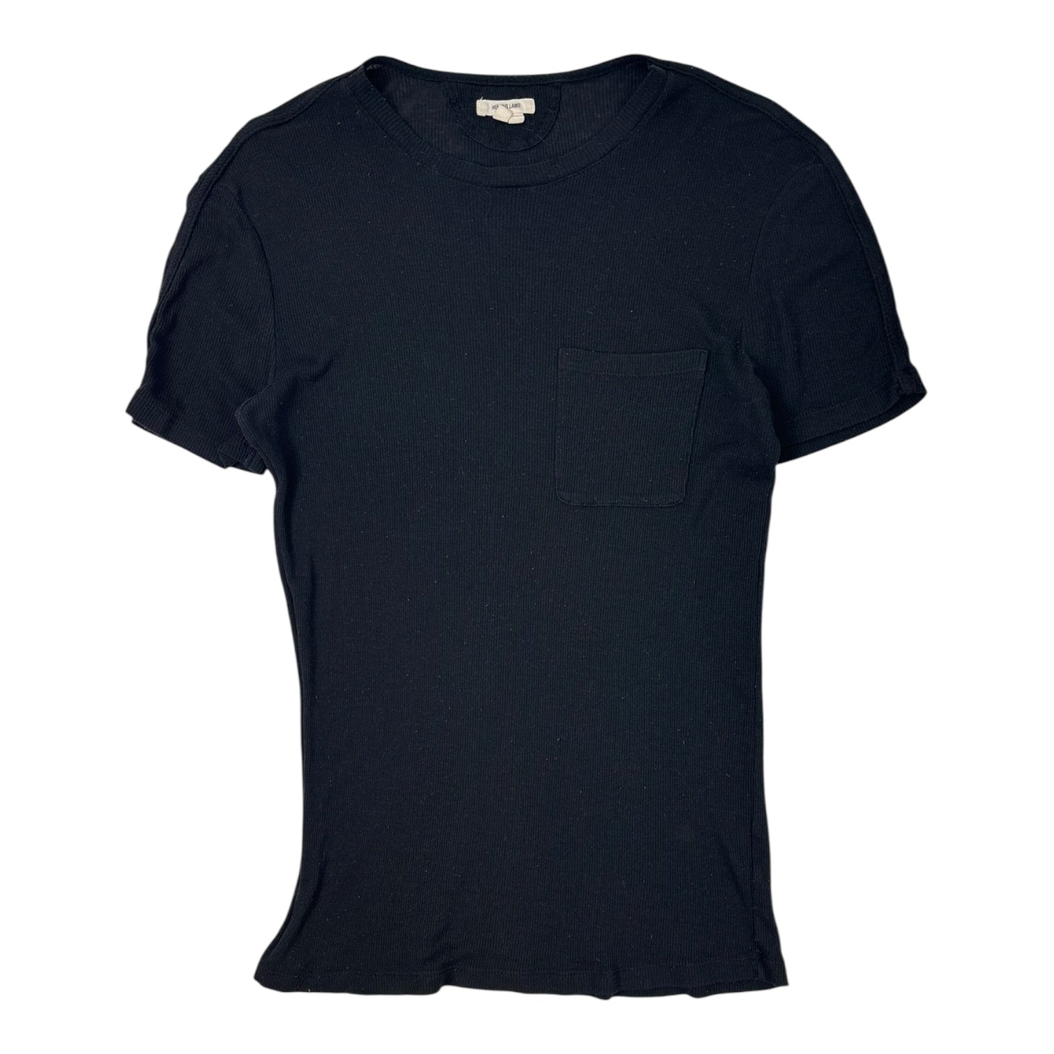Helmut Lang Thin Rib Fitted T-Shirt Black