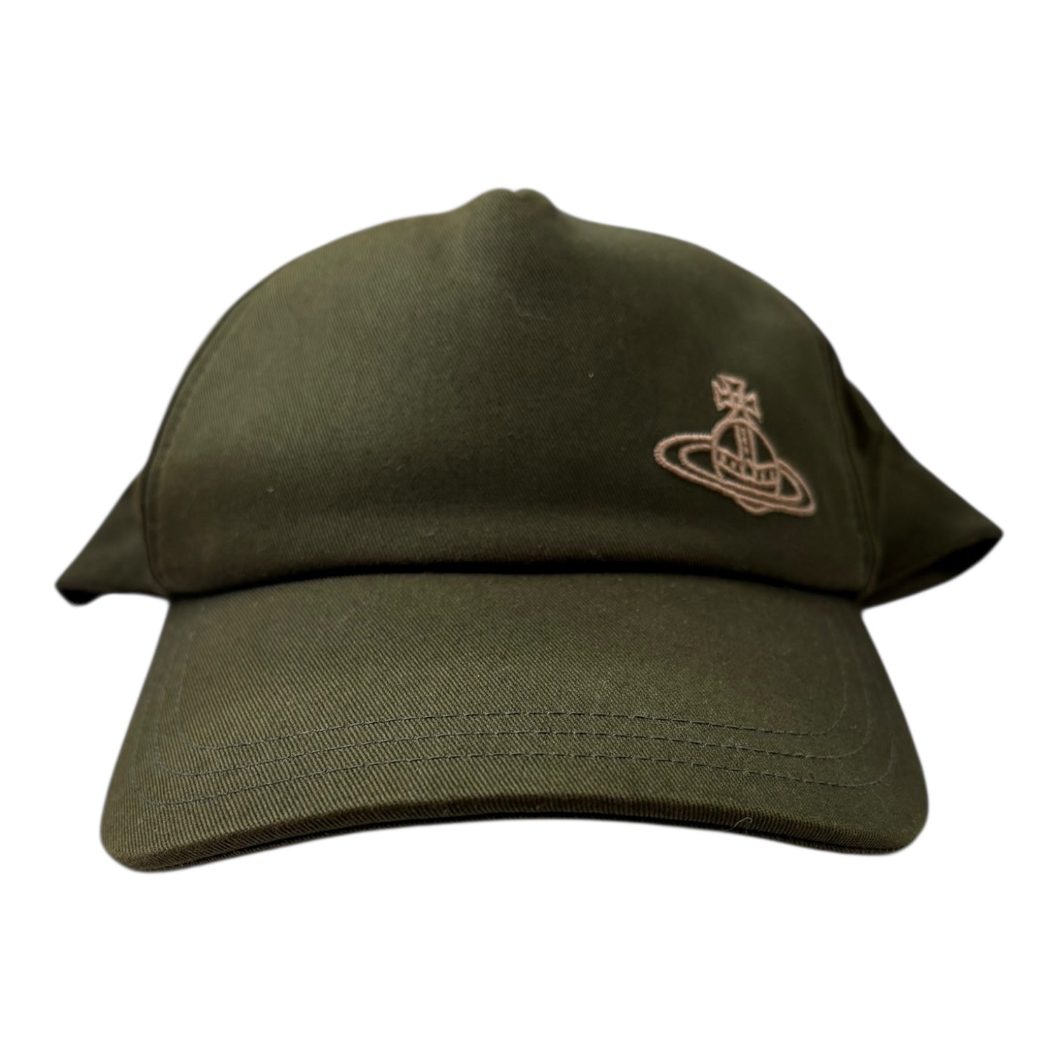 Vivienne Westwood Orb Logo StrapBack Hat Olive