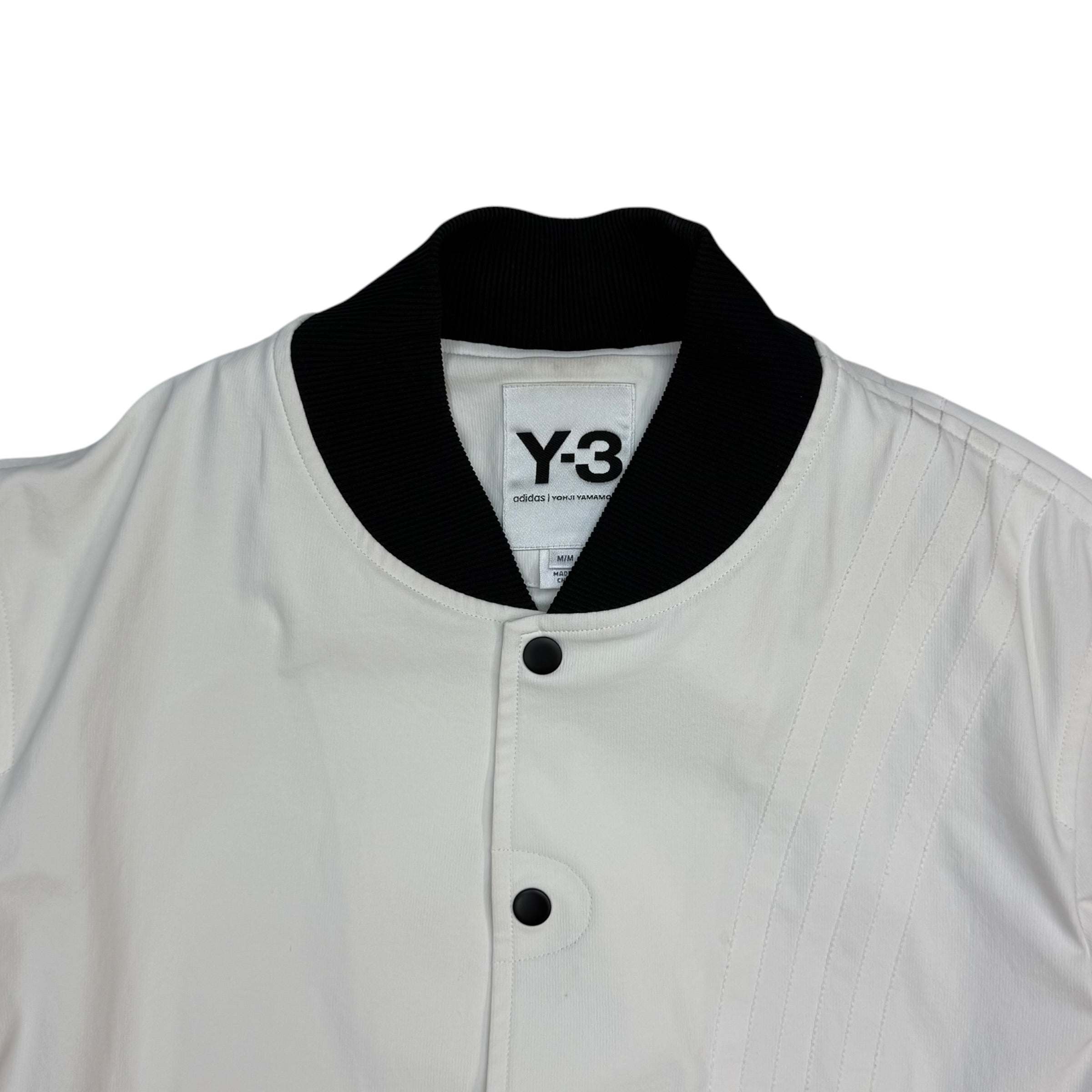 Adidas Y-3 Yohji Yamamoto PU Bomber Jacket White/Black