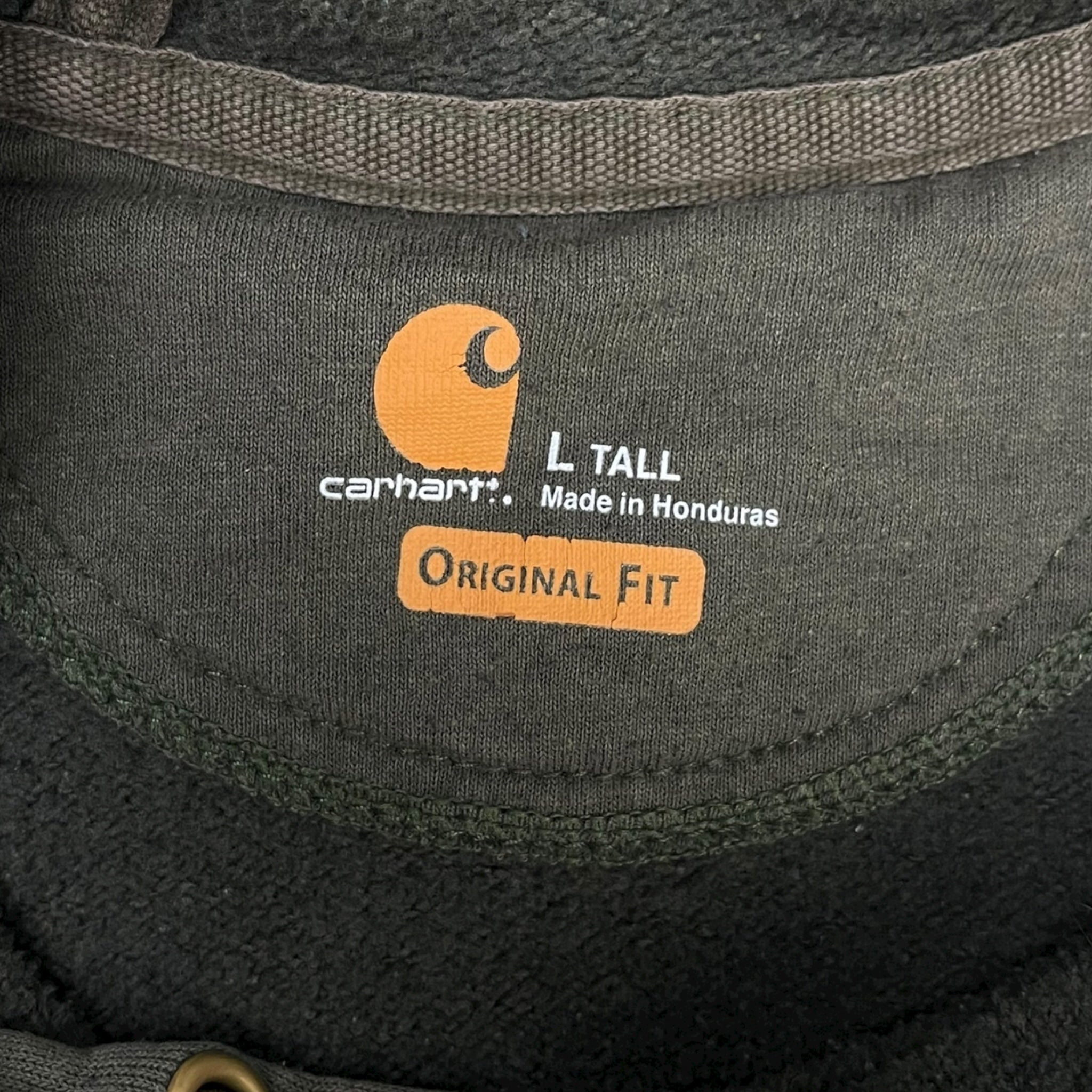 Vintage Carhartt Hooded Sweatshirt Olive Green