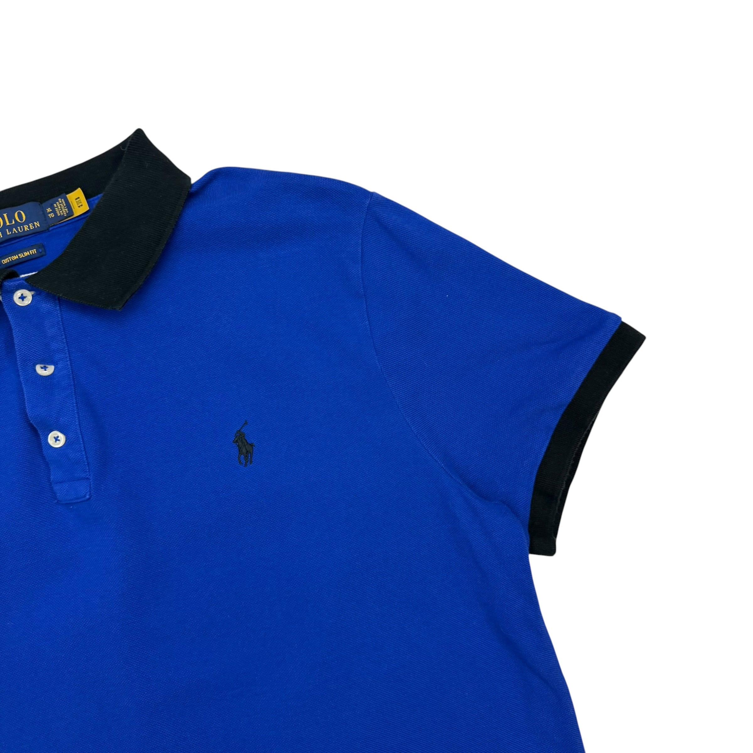 Vintage Polo Ralph Lauren World Cup Racing Button Up Blue