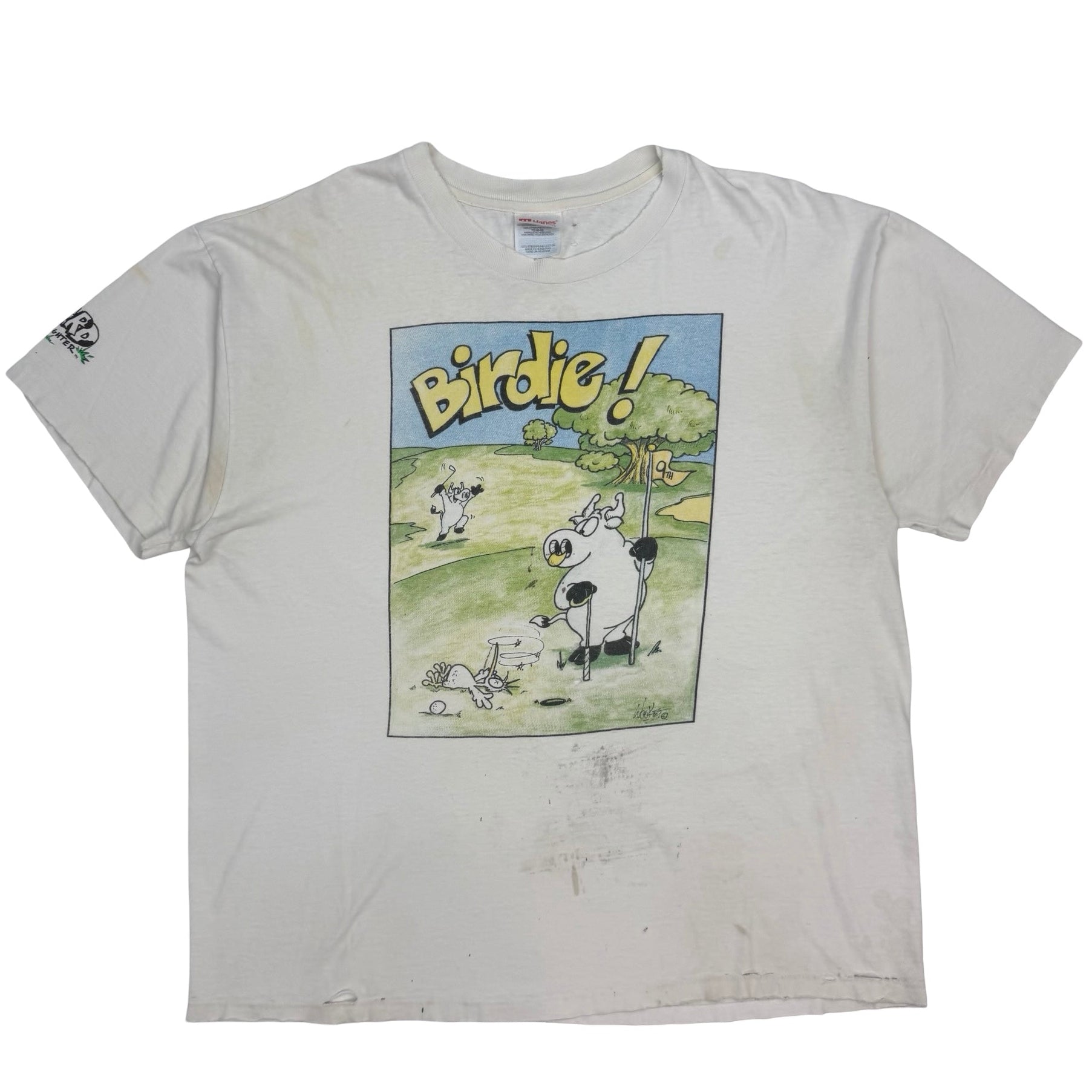 Vintage A Herd Of Laughter Birdie Tee White