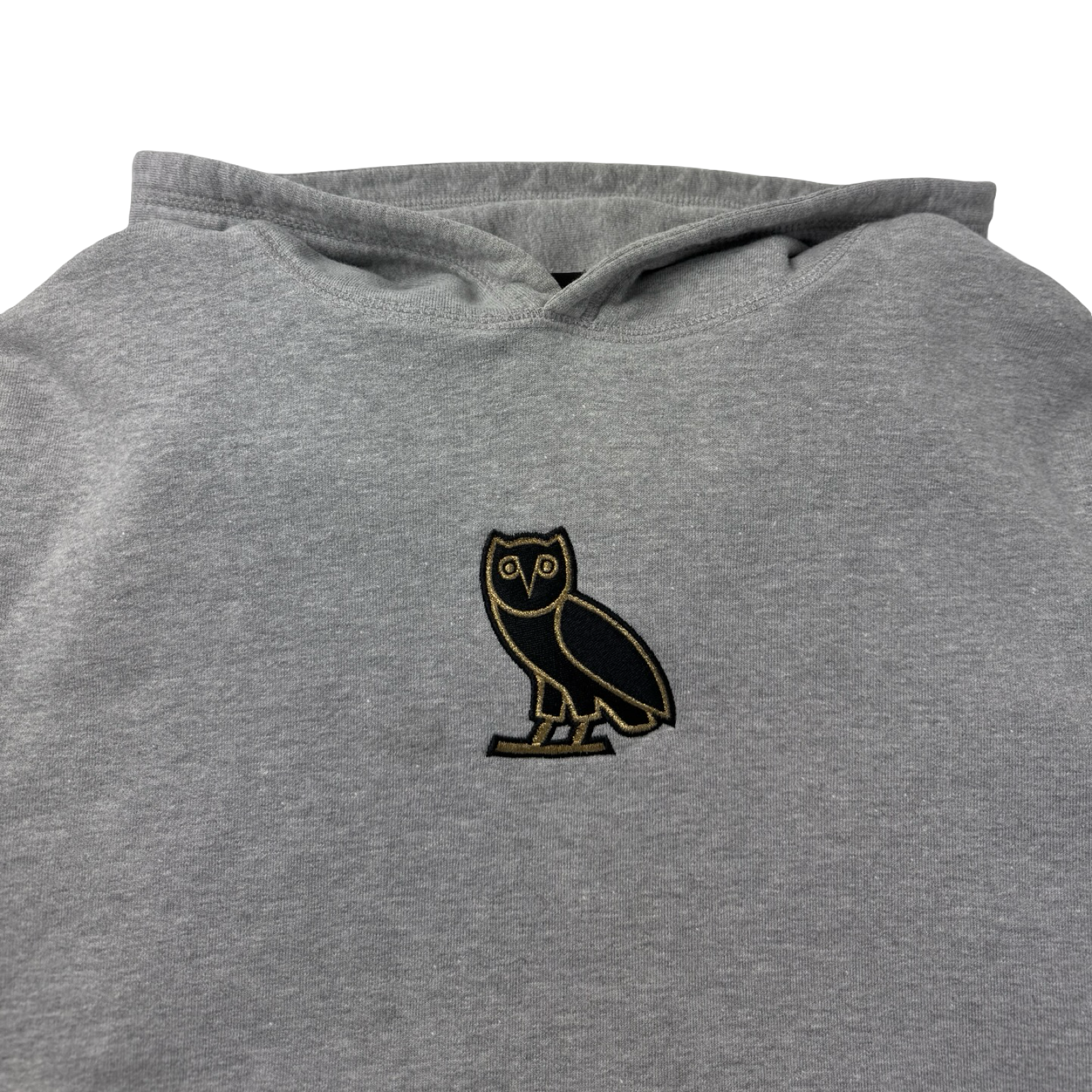 OVO Owl Logo Embroidery Hoodie Grey