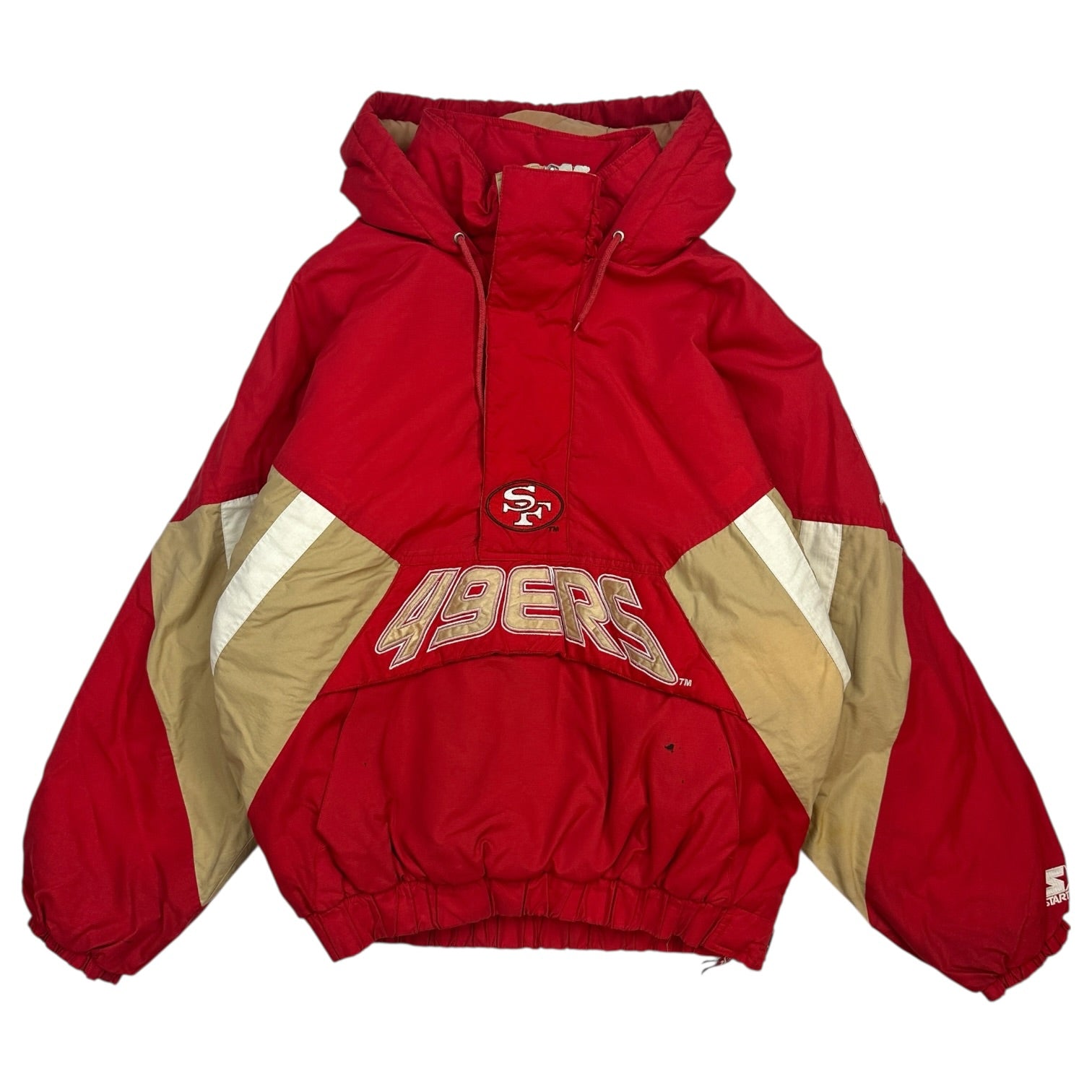 Vintage Starter San Francisco 49ers Pull Over Jacket Red