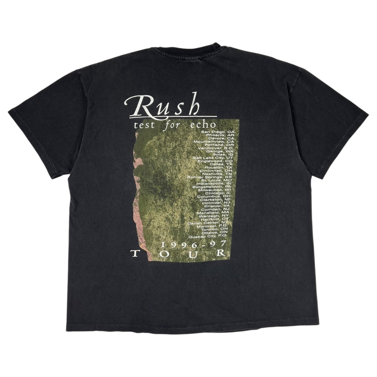 Vintage 96’ Rush “Test For Echo” Tour T-Shirt Black
