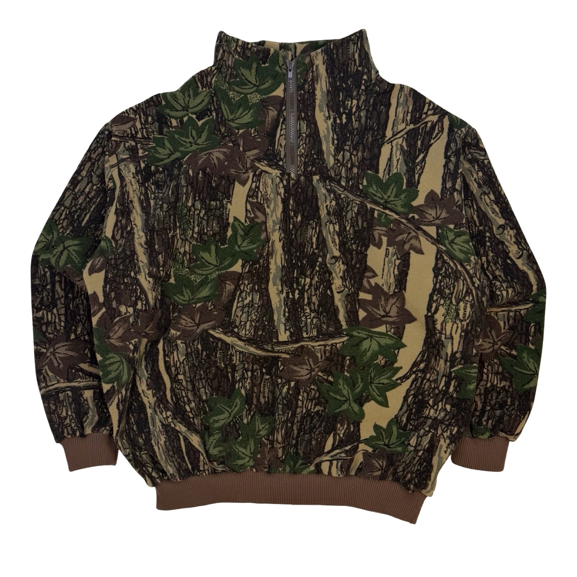 Vintage Fleece Quarter Zip Sweater Camo