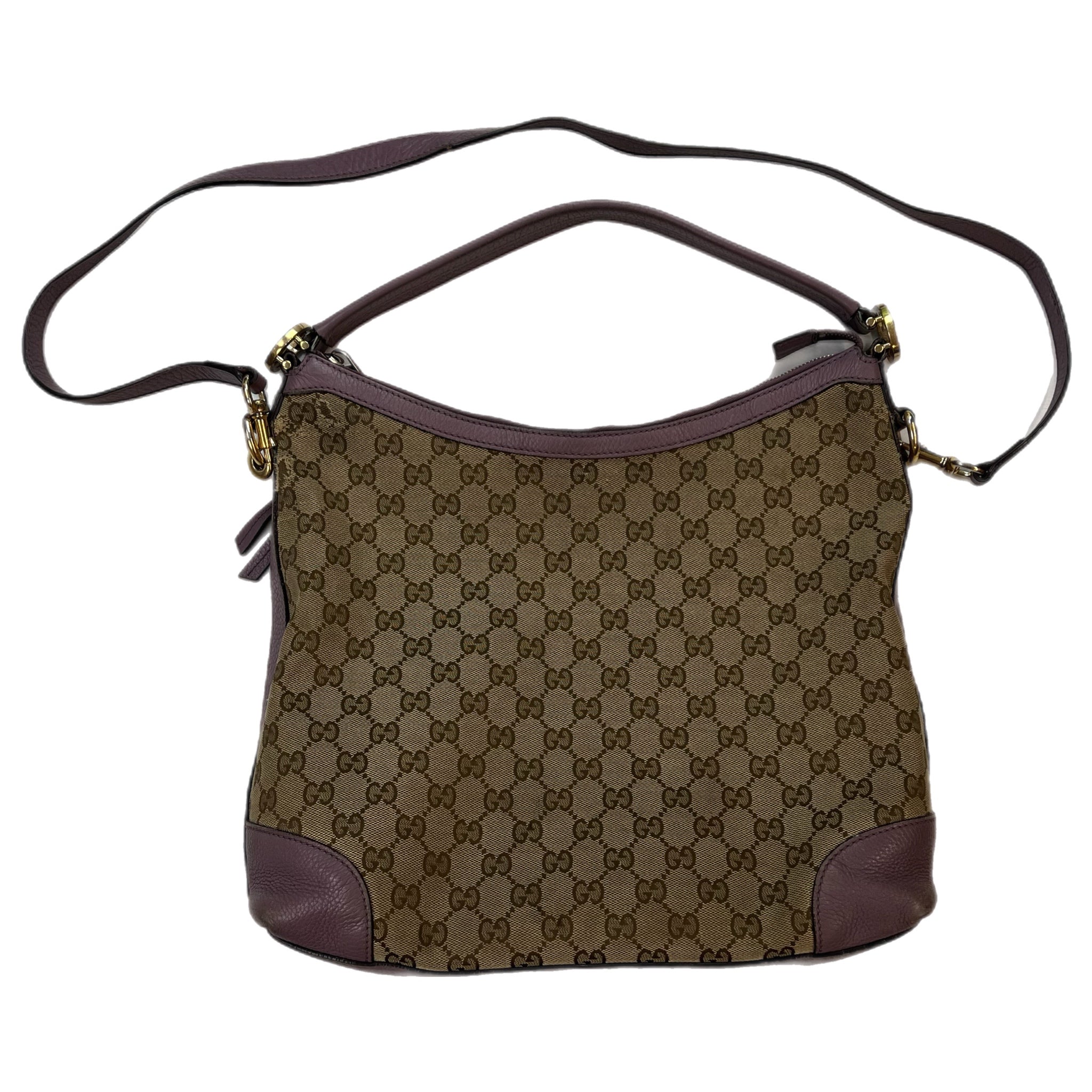Gucci Monogram Small GG Hobo Lilac Bag