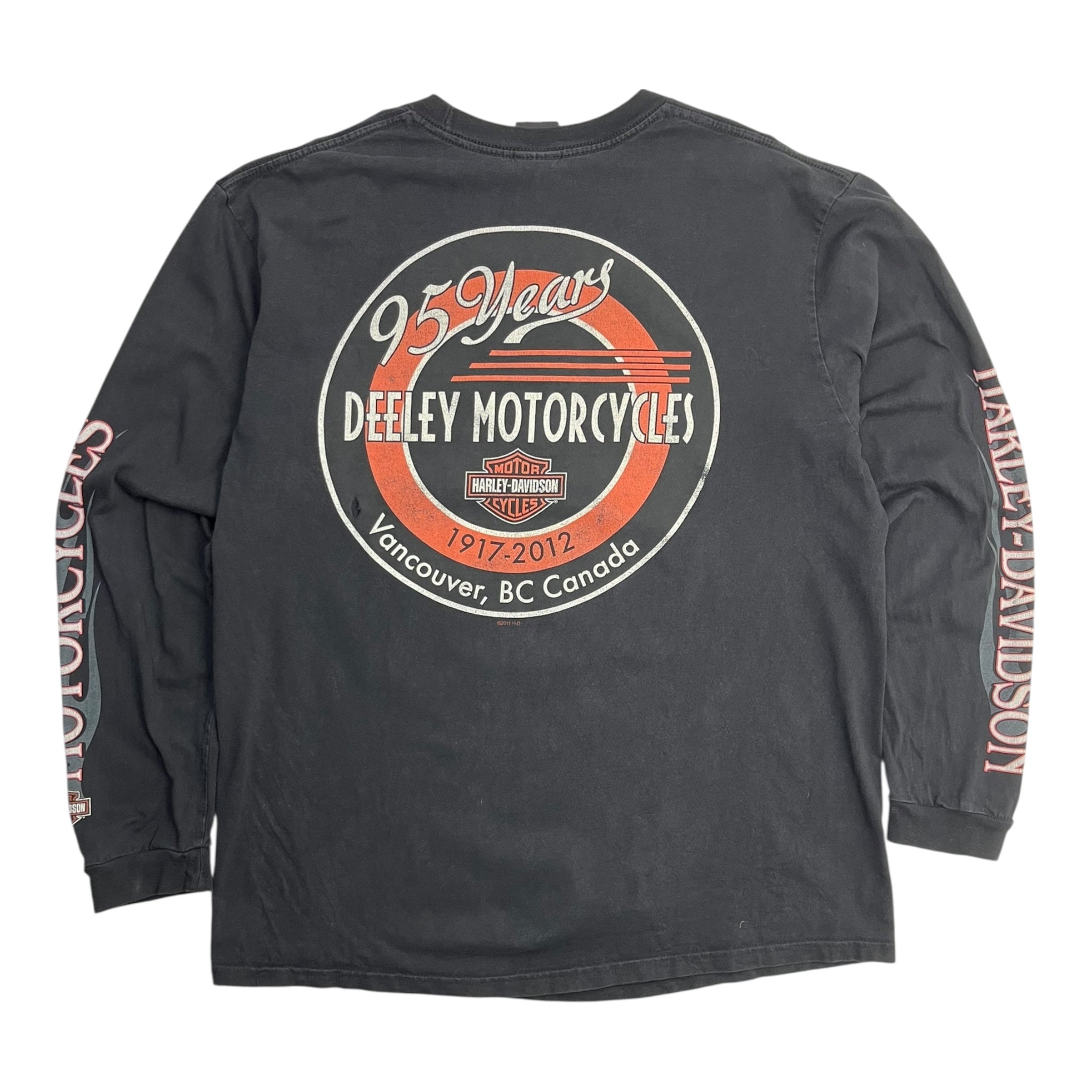 Harley Davidson Vancouver BC Flame Longsleeve T-Shirt