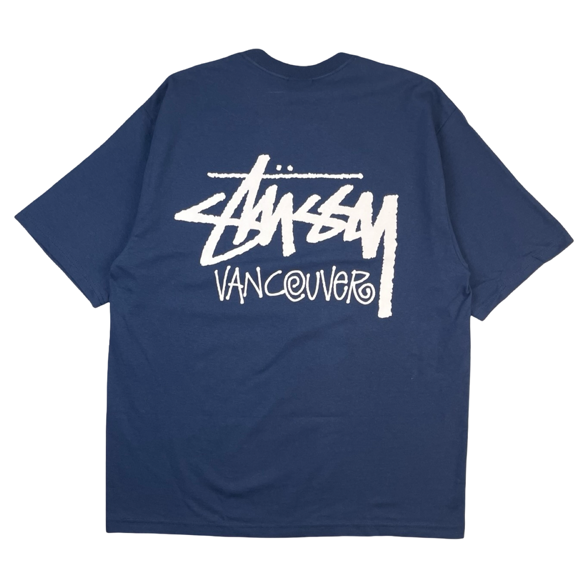 Stüssy Vancouver Stock Logo T-Shirt Navy