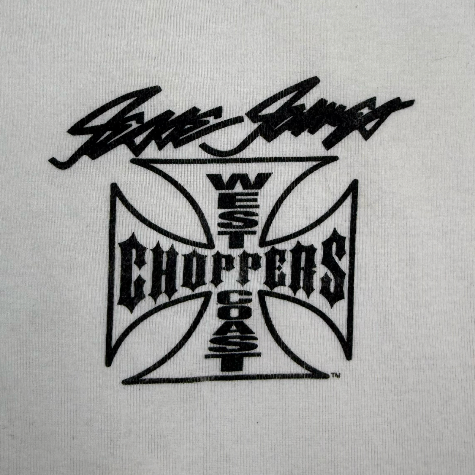 (W) Vintage West Coast Choppers Jesse James Baby Tee White