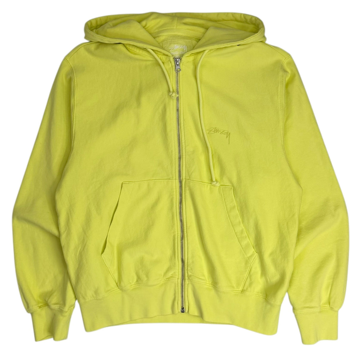 Stussy Lightweight Terry Zip Hoodie Yellow